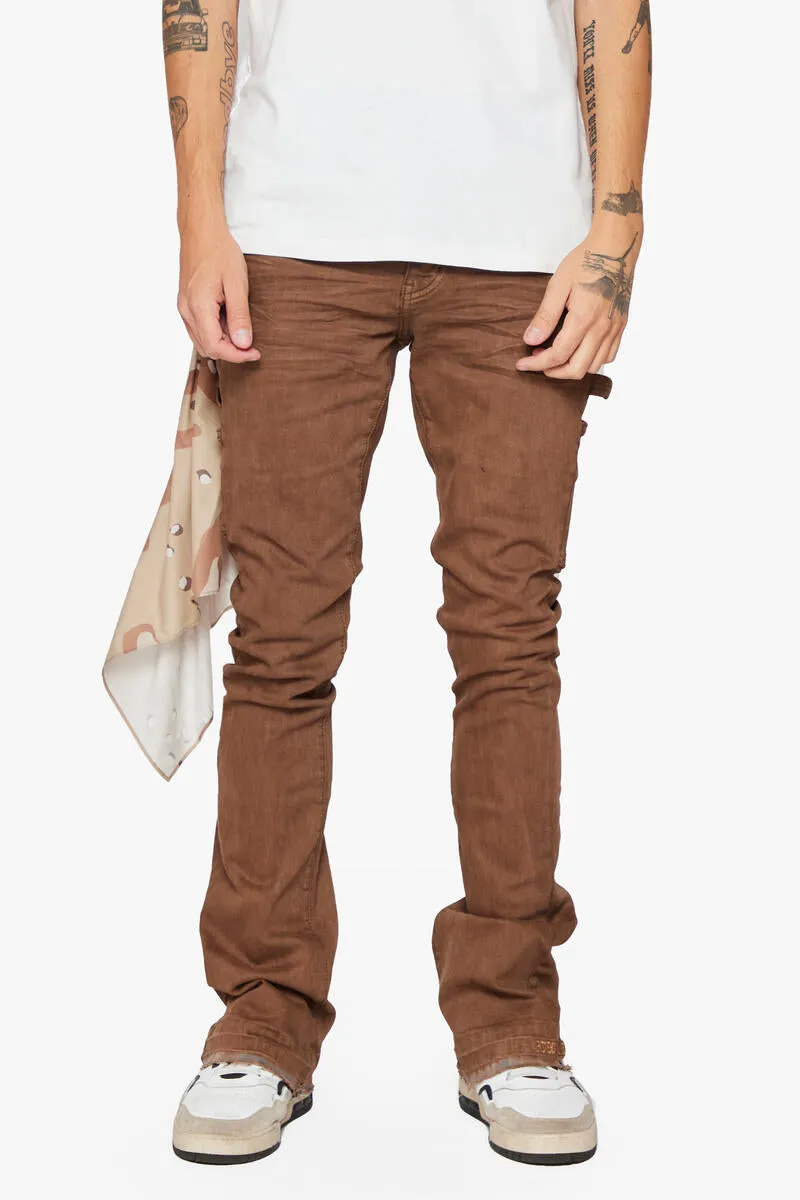 6th NBRHD TRADITION DENIM SUPER STACKED (BROWN)