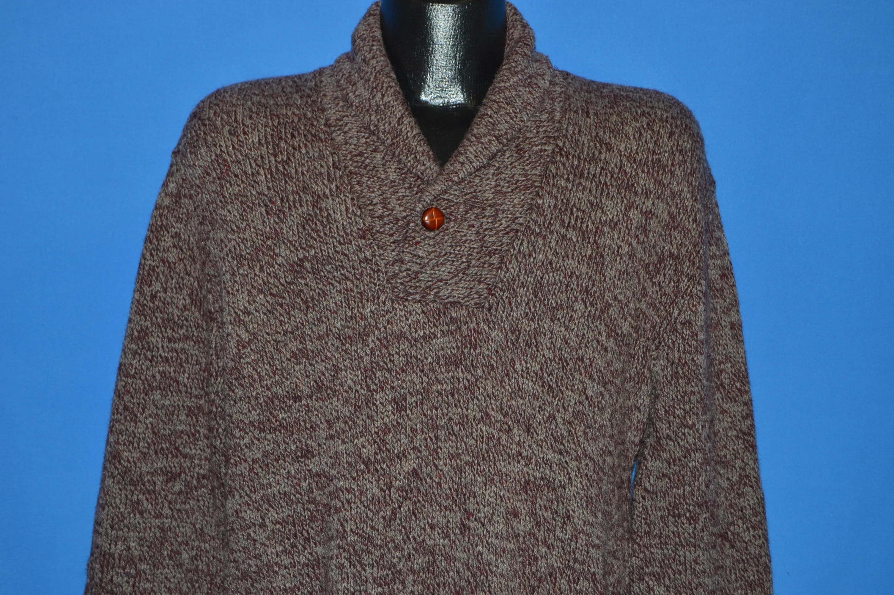 80s High Sierra Wool Shawl Neck Sweater Extra Large