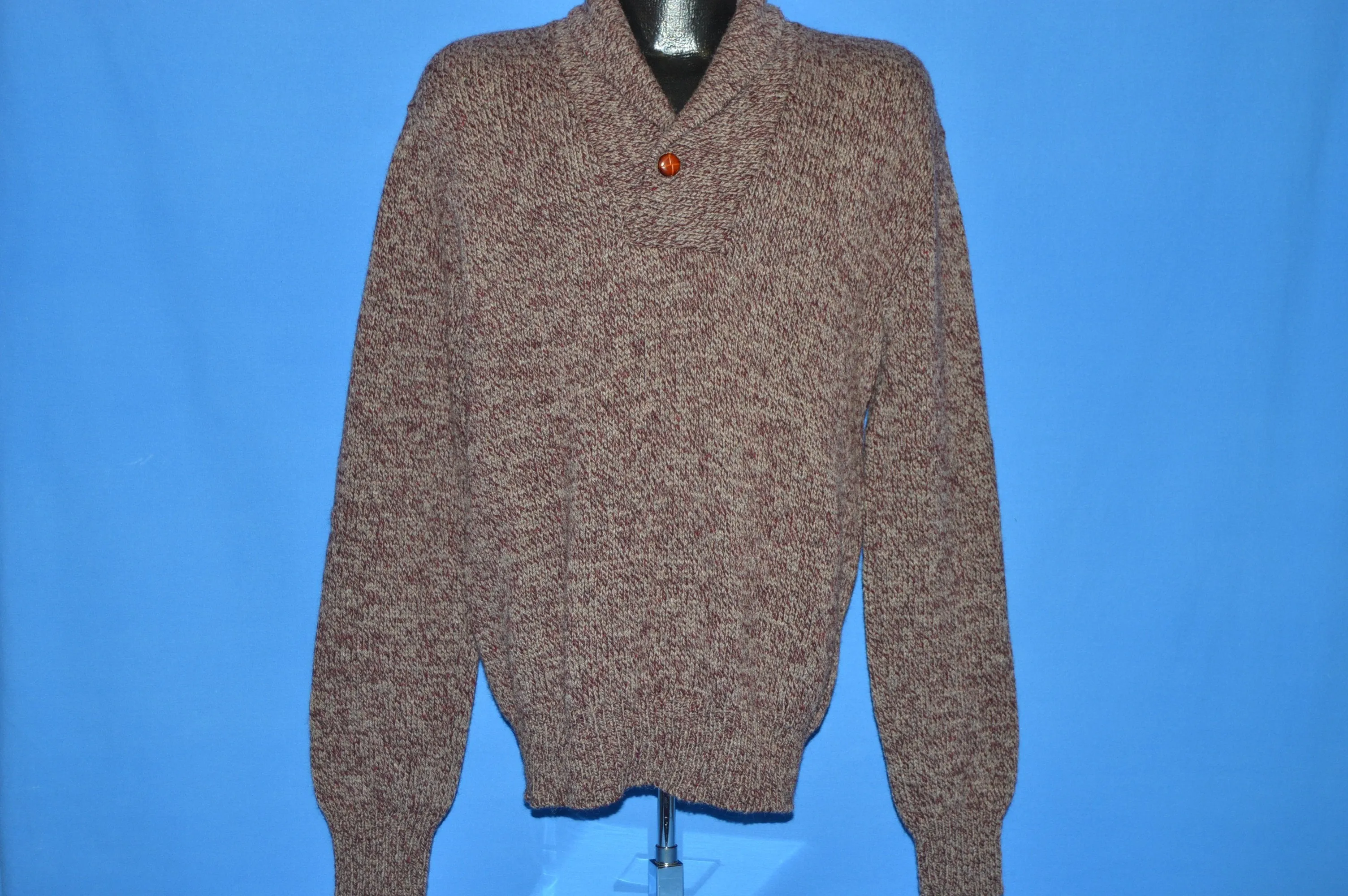 80s High Sierra Wool Shawl Neck Sweater Extra Large