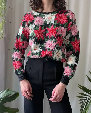 80s Poinsettias Sweater | S-L