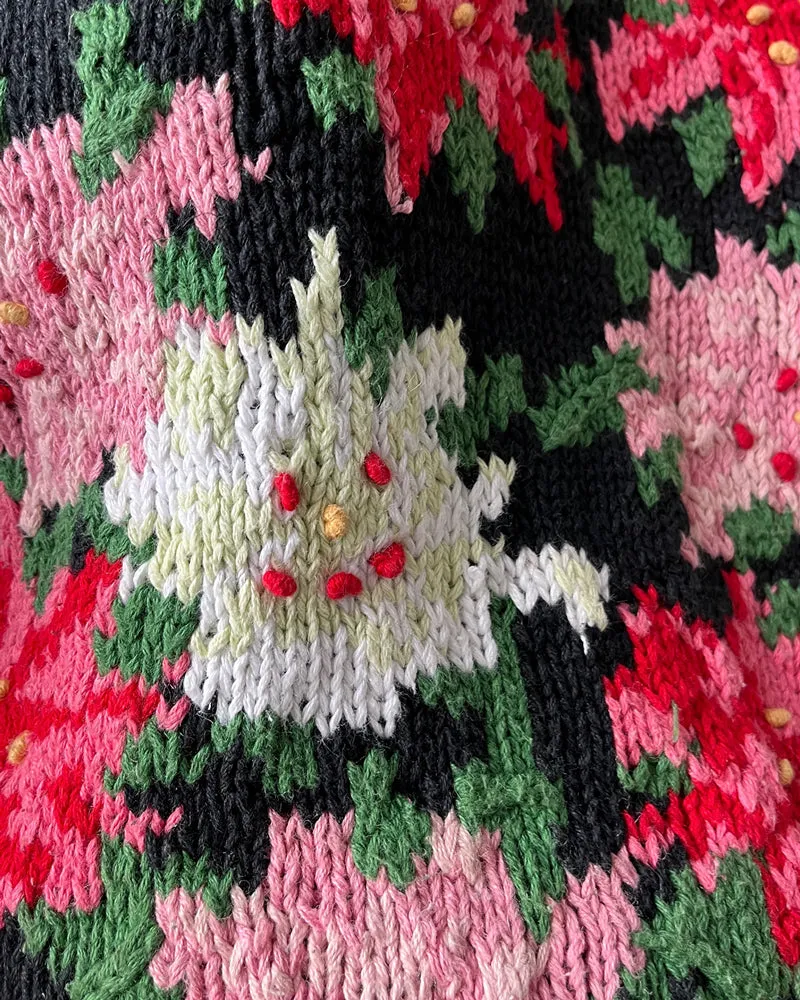 80s Poinsettias Sweater | S-L
