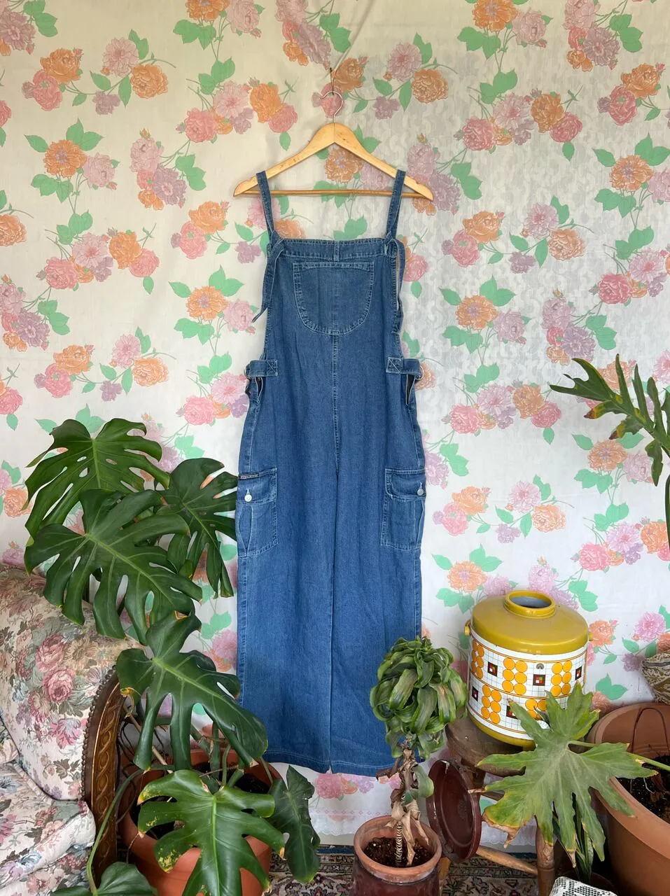 90's Cargo Denim Overall