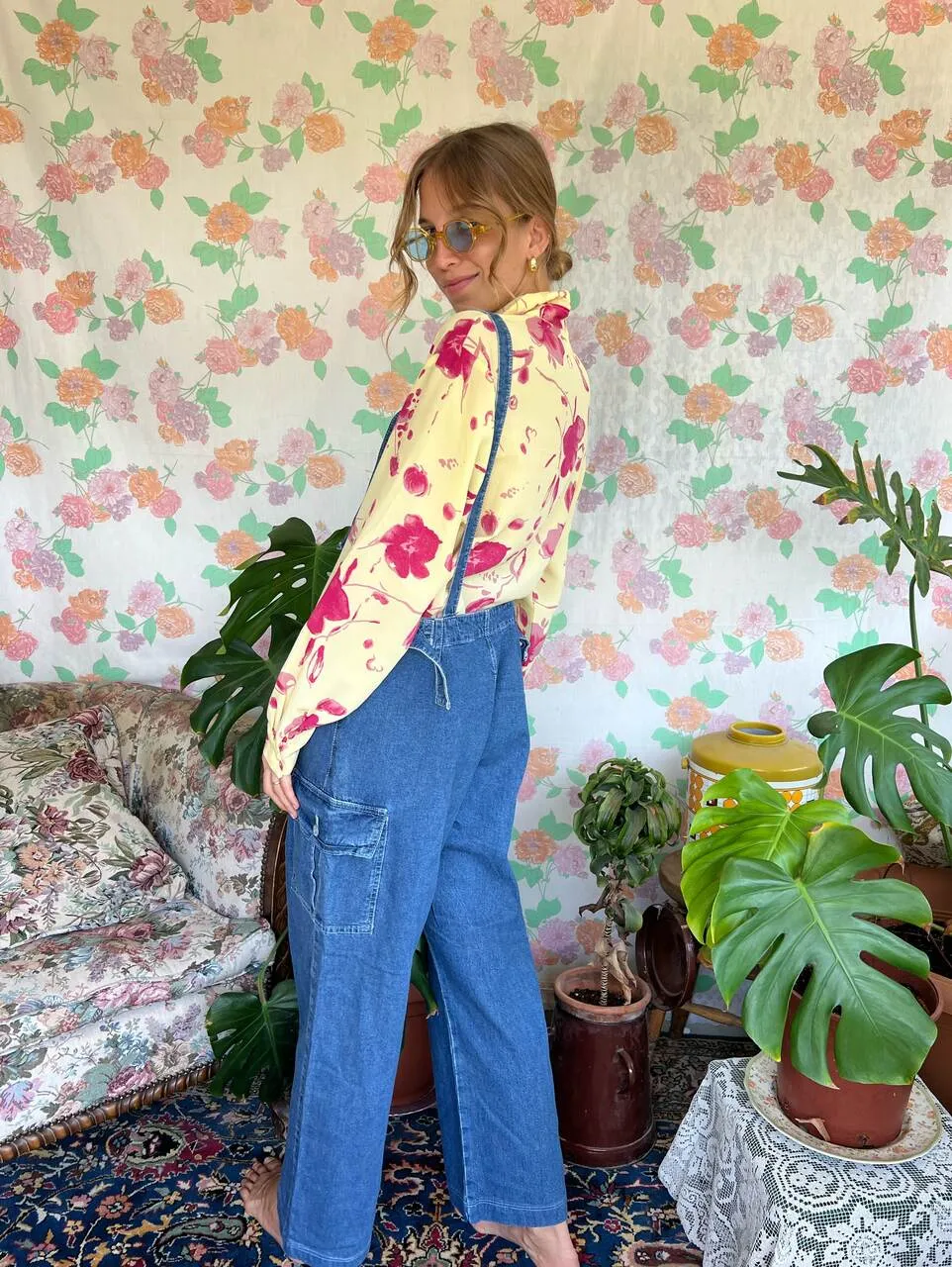 90's Cargo Denim Overall
