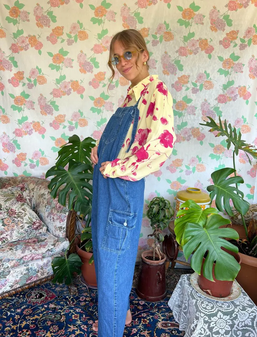 90's Cargo Denim Overall