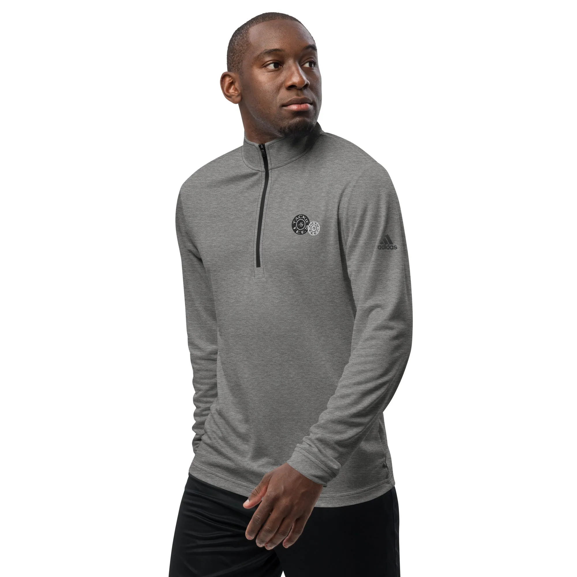 adidas quarter zip pullover | signature embroidered