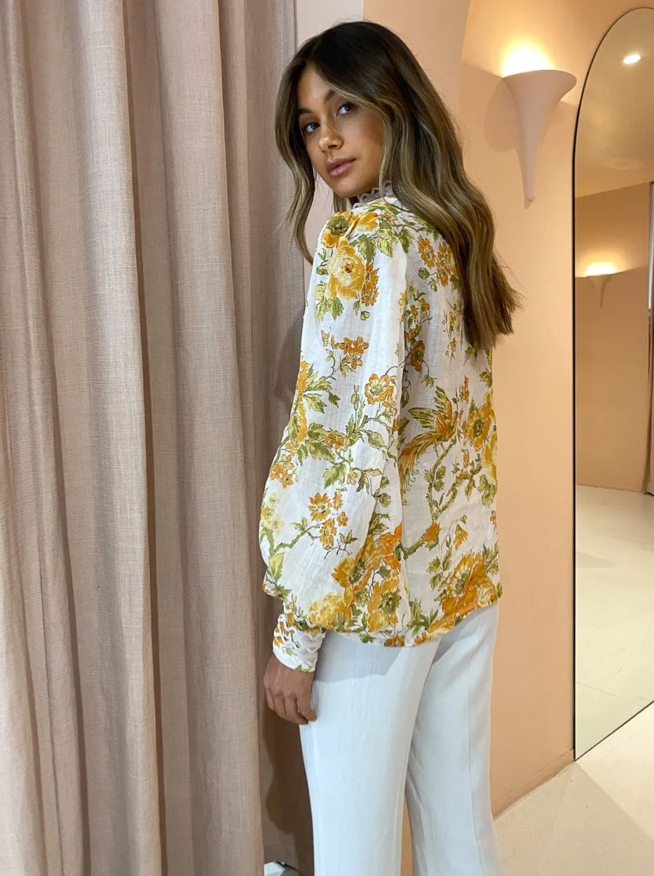 Alemais Songbird Blouse in Citrus