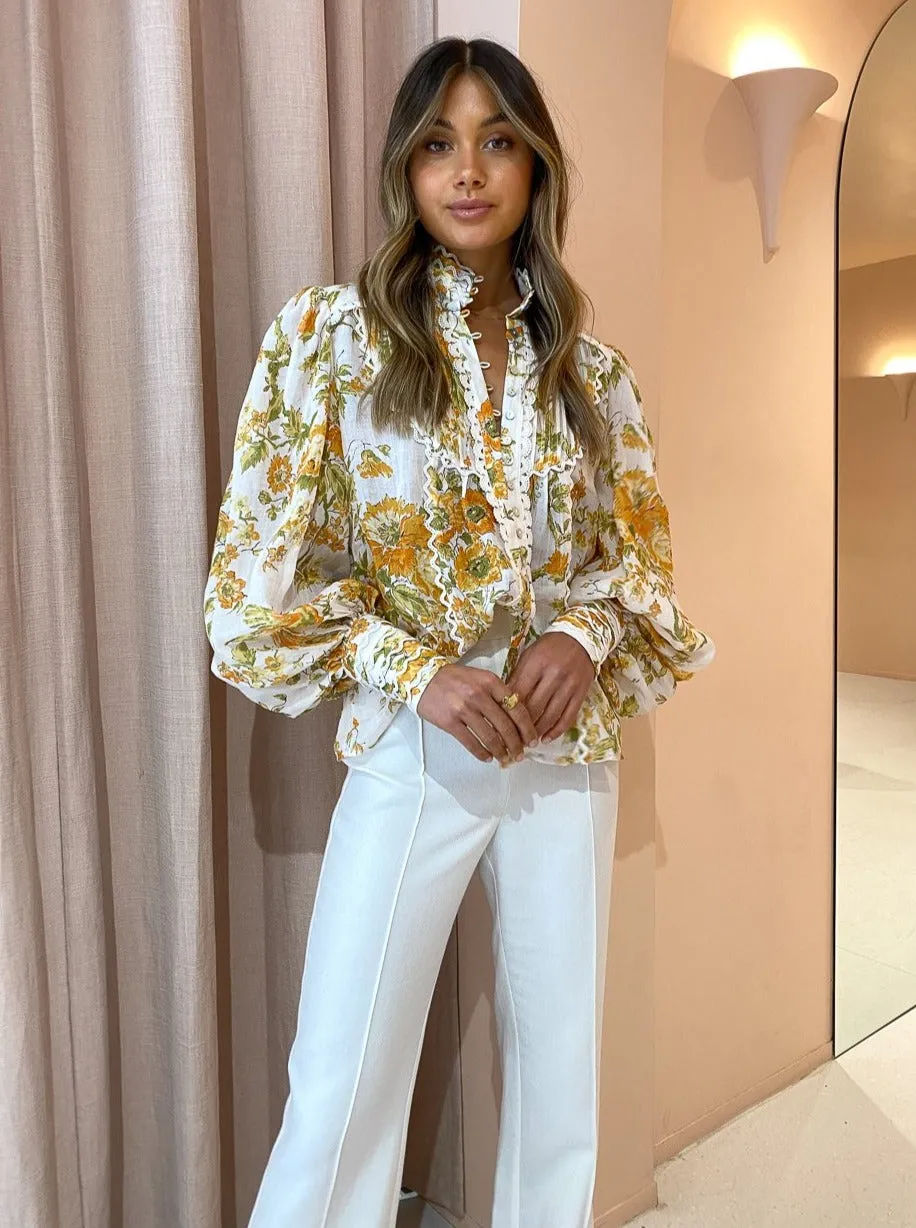Alemais Songbird Blouse in Citrus