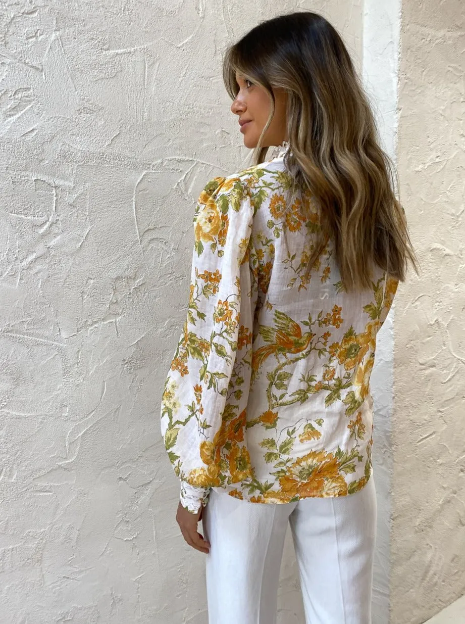 Alemais Songbird Blouse in Citrus