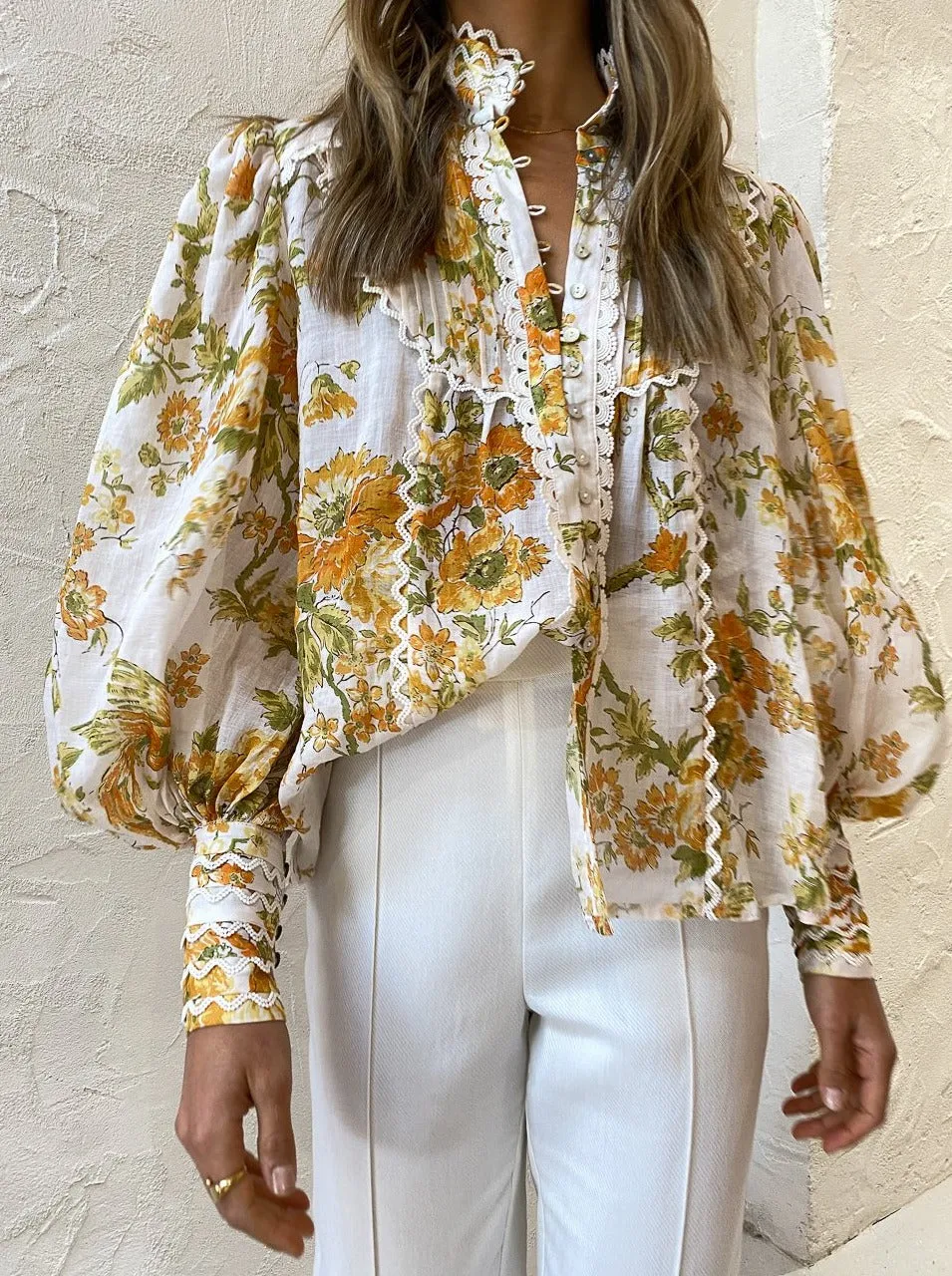 Alemais Songbird Blouse in Citrus