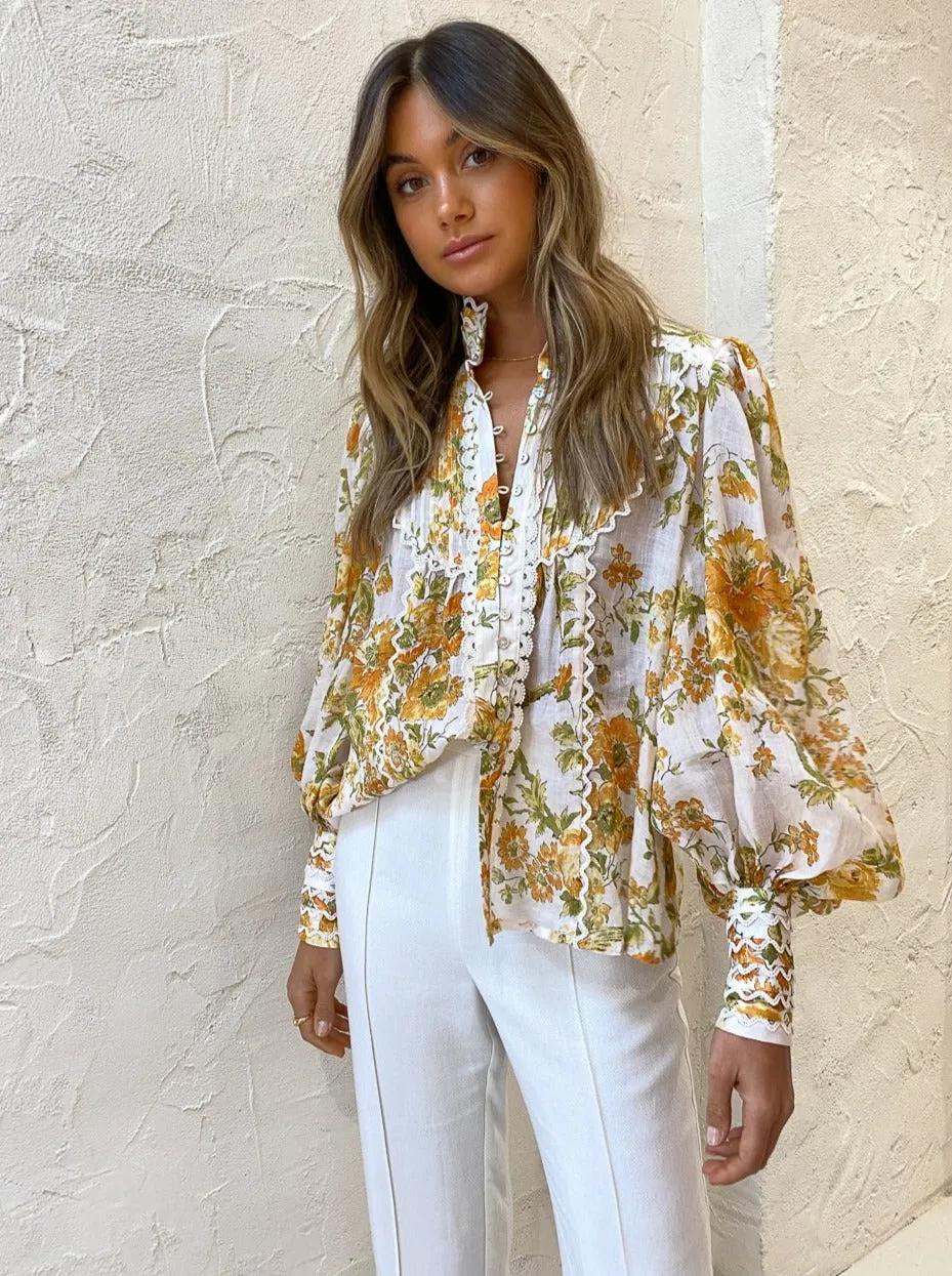 Alemais Songbird Blouse in Citrus