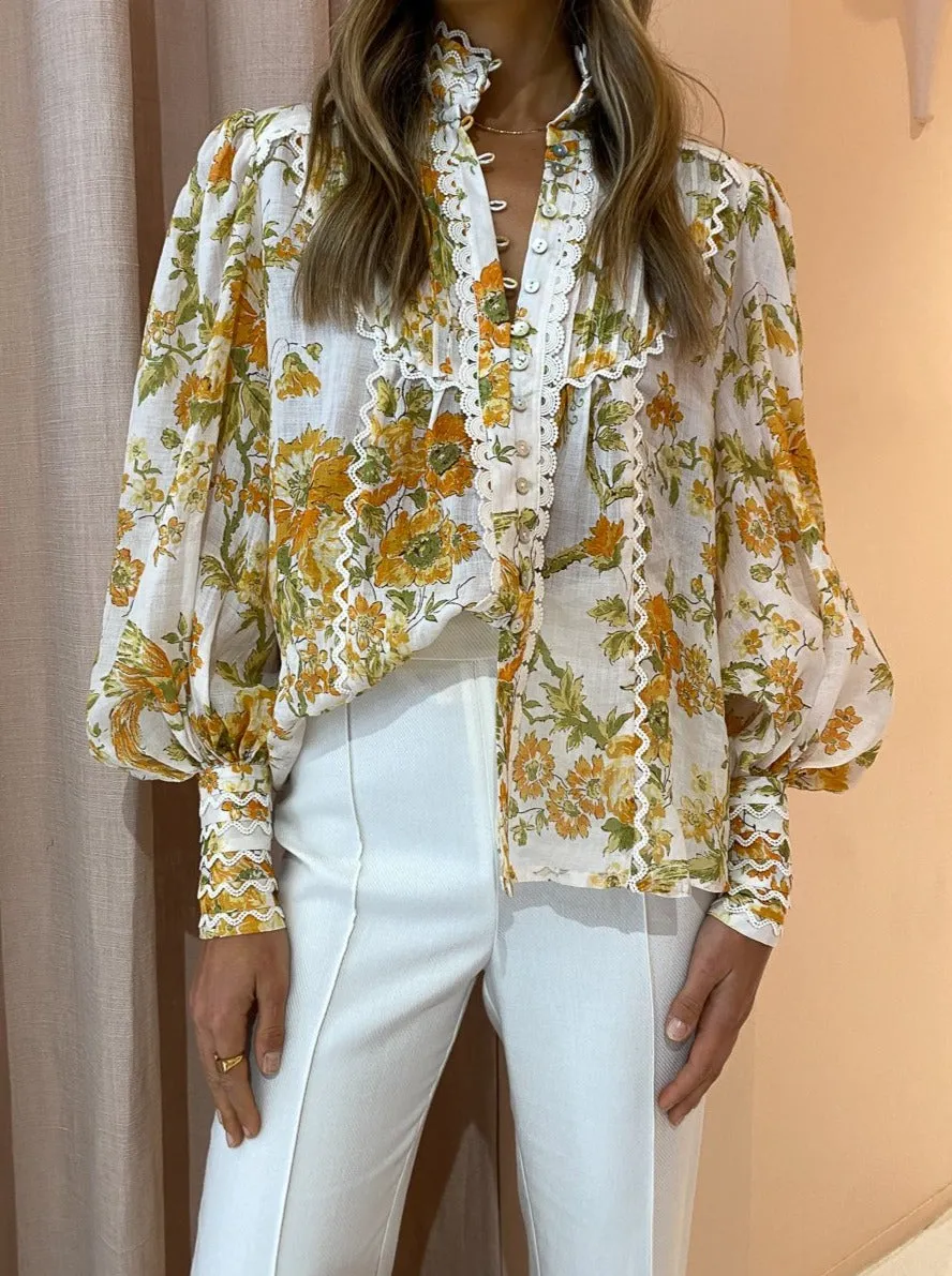 Alemais Songbird Blouse in Citrus
