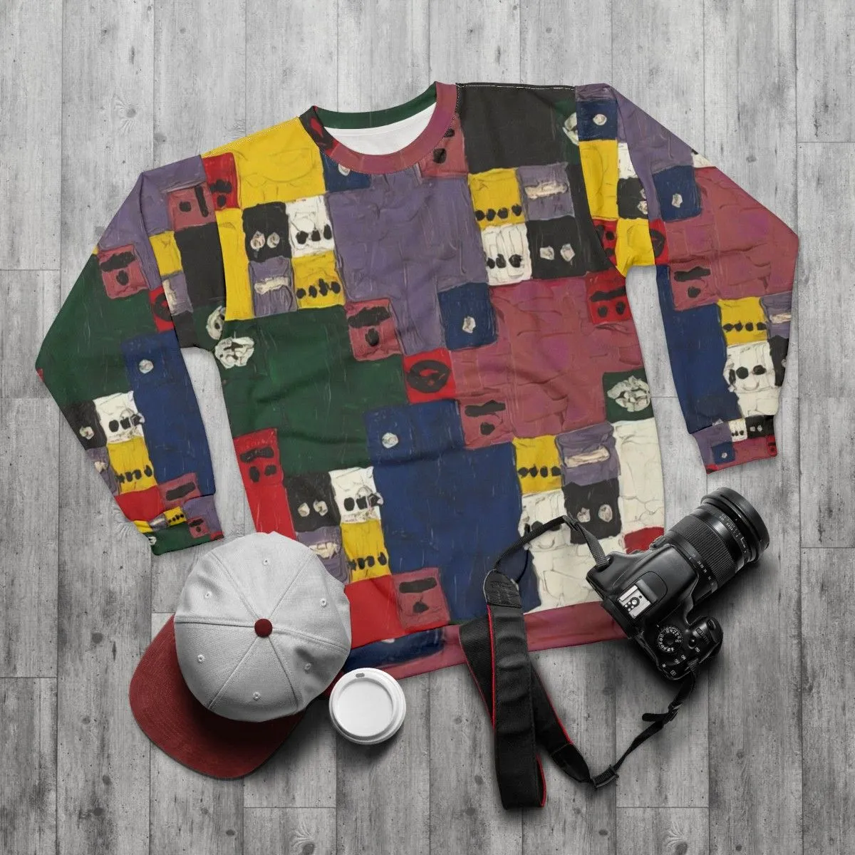 Alfred Jensen Abstract Sweatshirt with Spiritual Geometry