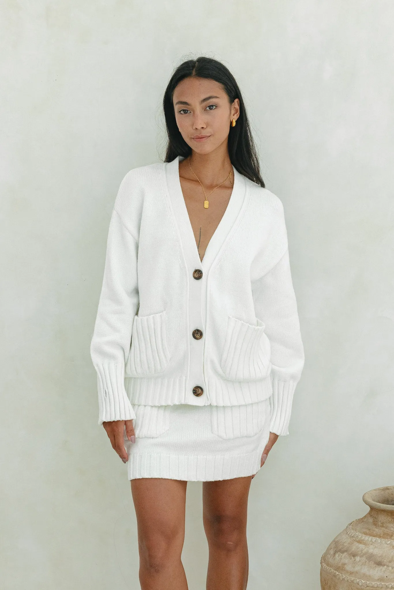 Alice White Knit Mini Skirt