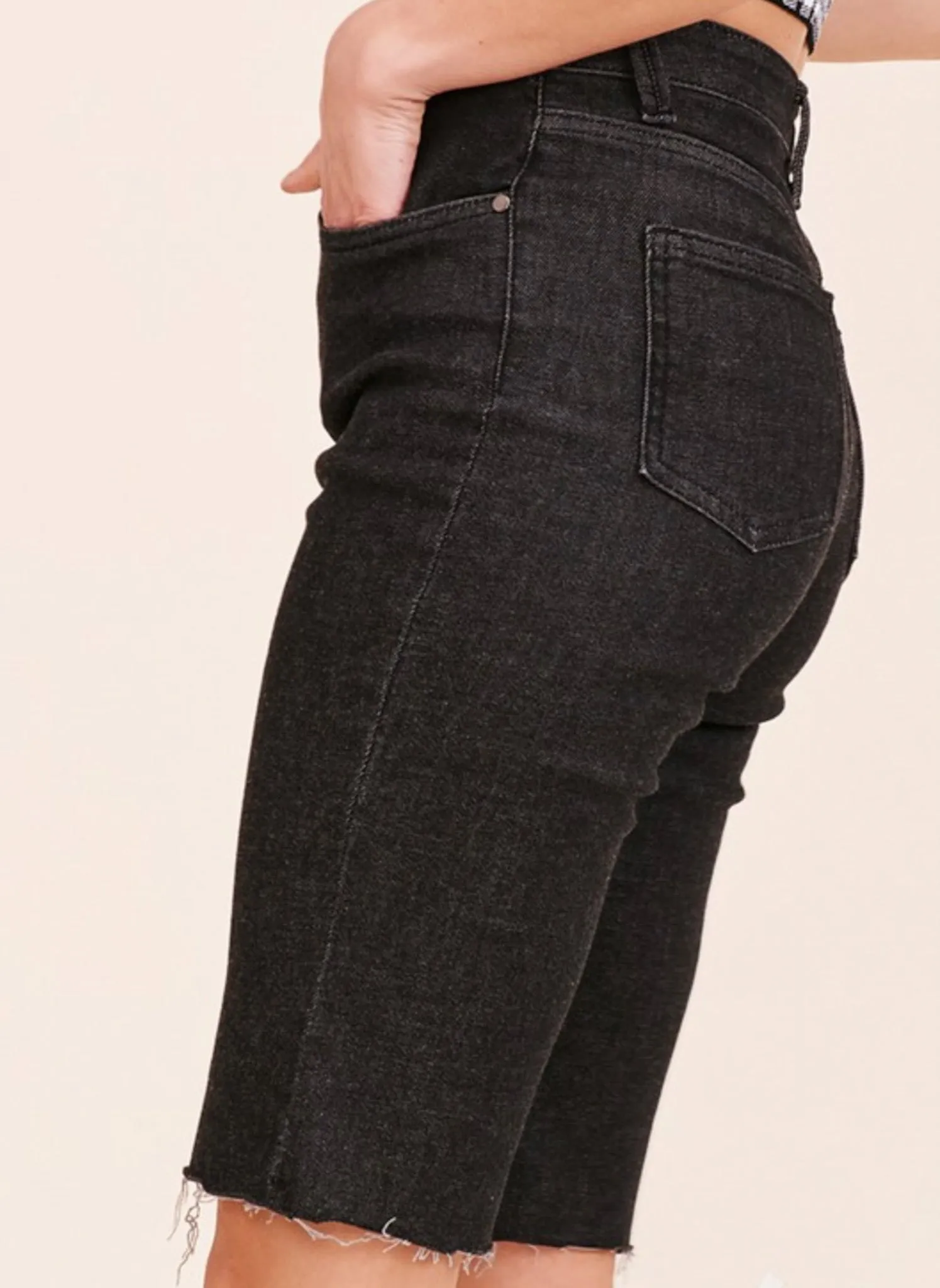 Amalfi, Women’s Stretch Denim Shorts, Blue, White or Black