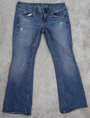 American Eagle Artist Jeans Womens Blue Low Rise Bootcut Denim Jeans W30XL26