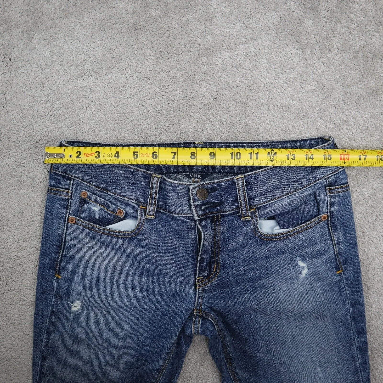 American Eagle Artist Jeans Womens Blue Low Rise Bootcut Denim Jeans W30XL26