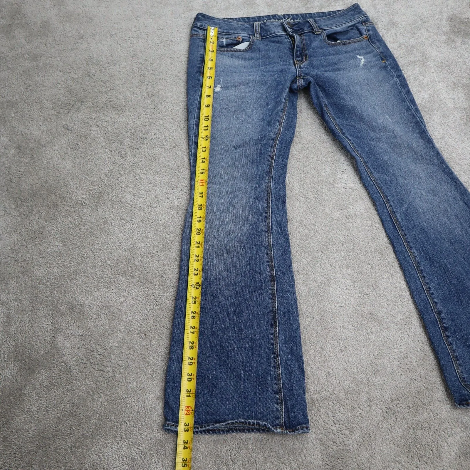 American Eagle Artist Jeans Womens Blue Low Rise Bootcut Denim Jeans W30XL26