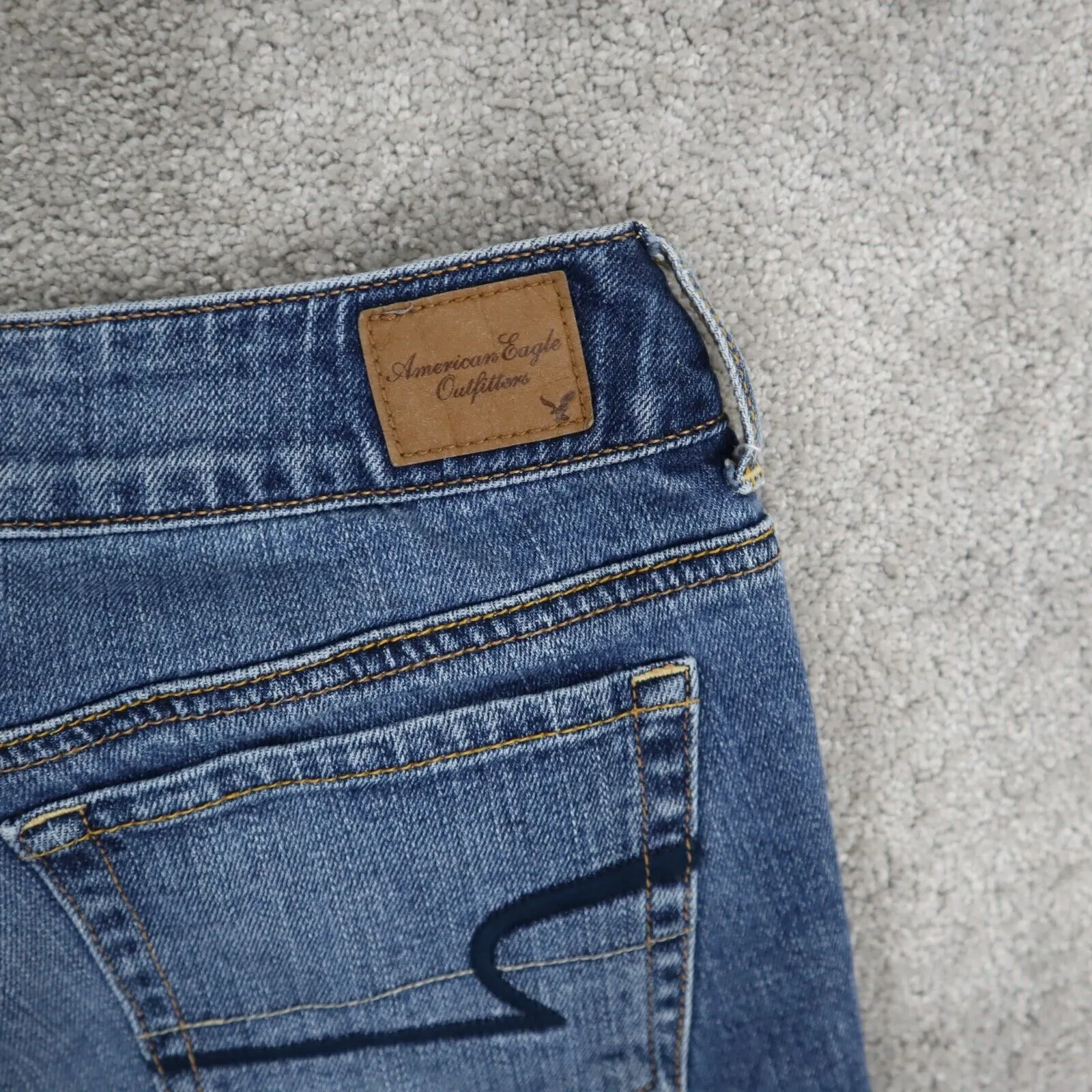 American Eagle Artist Jeans Womens Blue Low Rise Bootcut Denim Jeans W30XL26