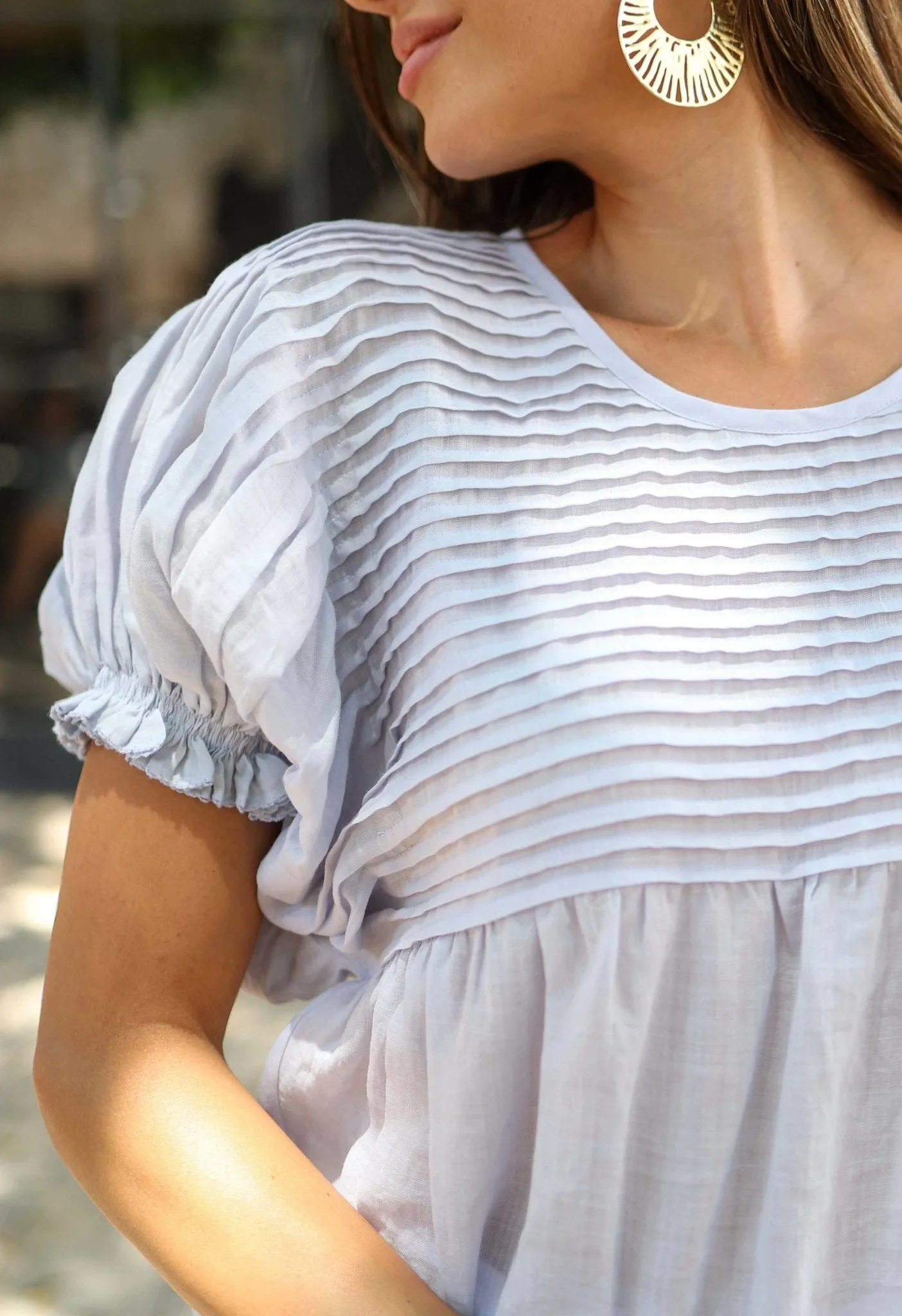 AMORE PINTUCKS - THE OVERSIZED PINTUCK RAMIE TOP