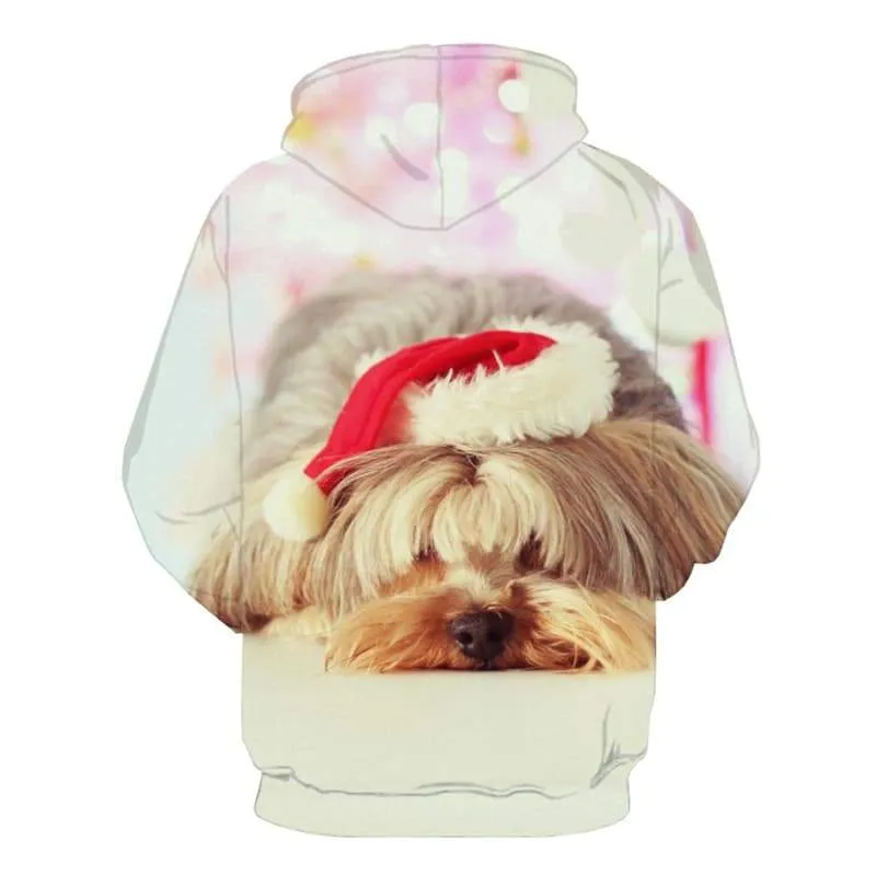 Animal Hoodie Men Dog Hoody Anime Christmas Sweatshirt Printed Party Hoodie Print
