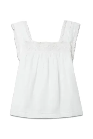 Aphra Crochet-trimmed Ramie Top