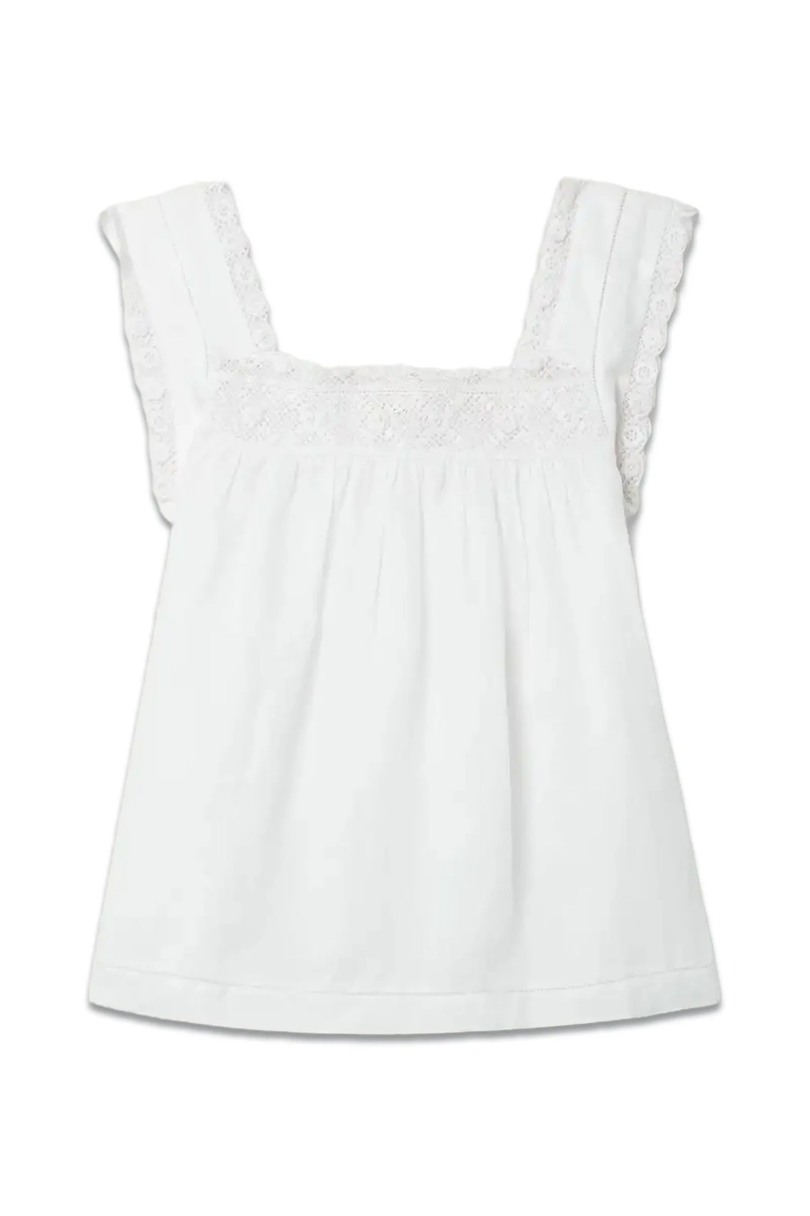 Aphra Crochet-trimmed Ramie Top