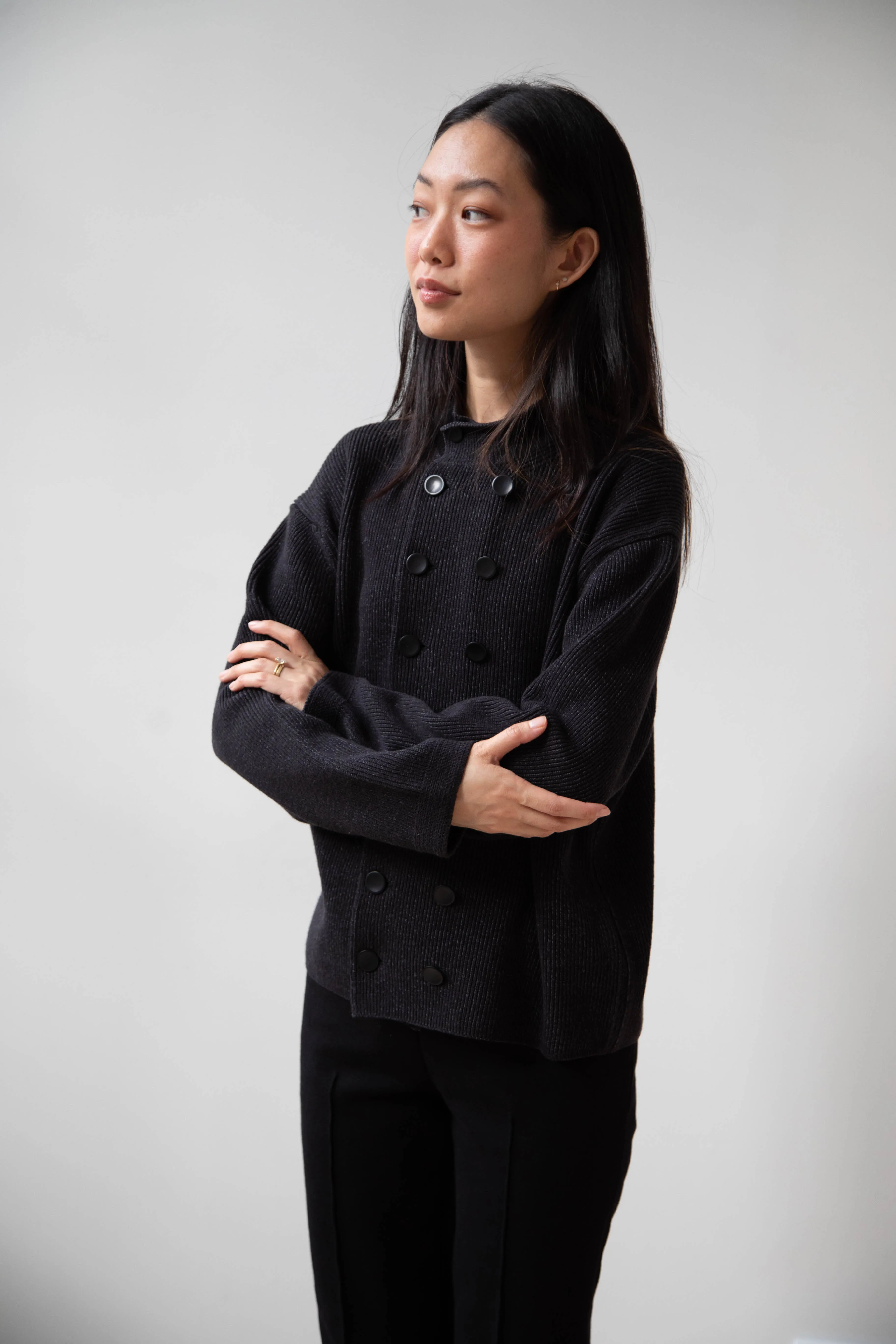 Aseedonclöud | Tea Garden Knit Jacket in Black