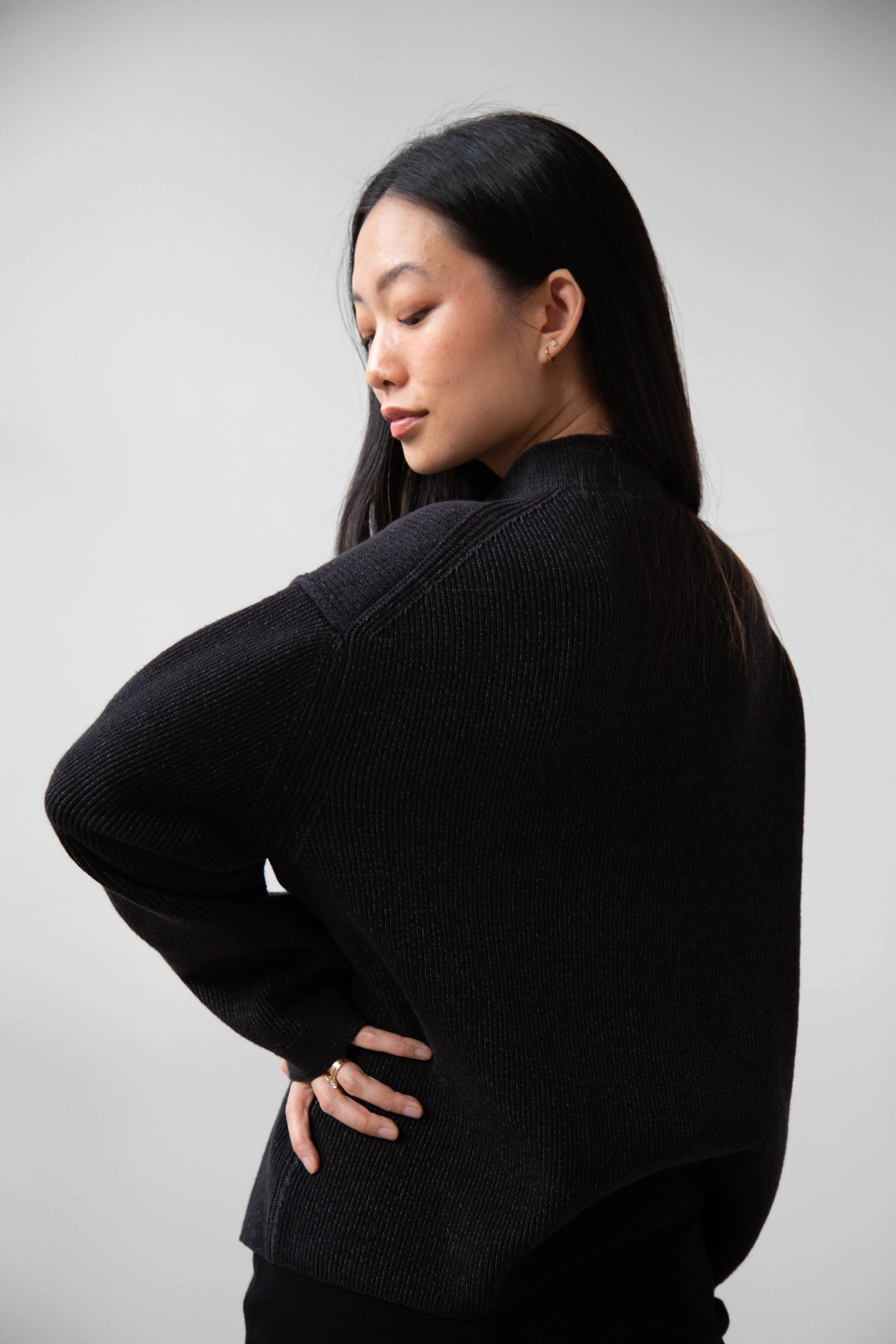 Aseedonclöud | Tea Garden Knit Jacket in Black