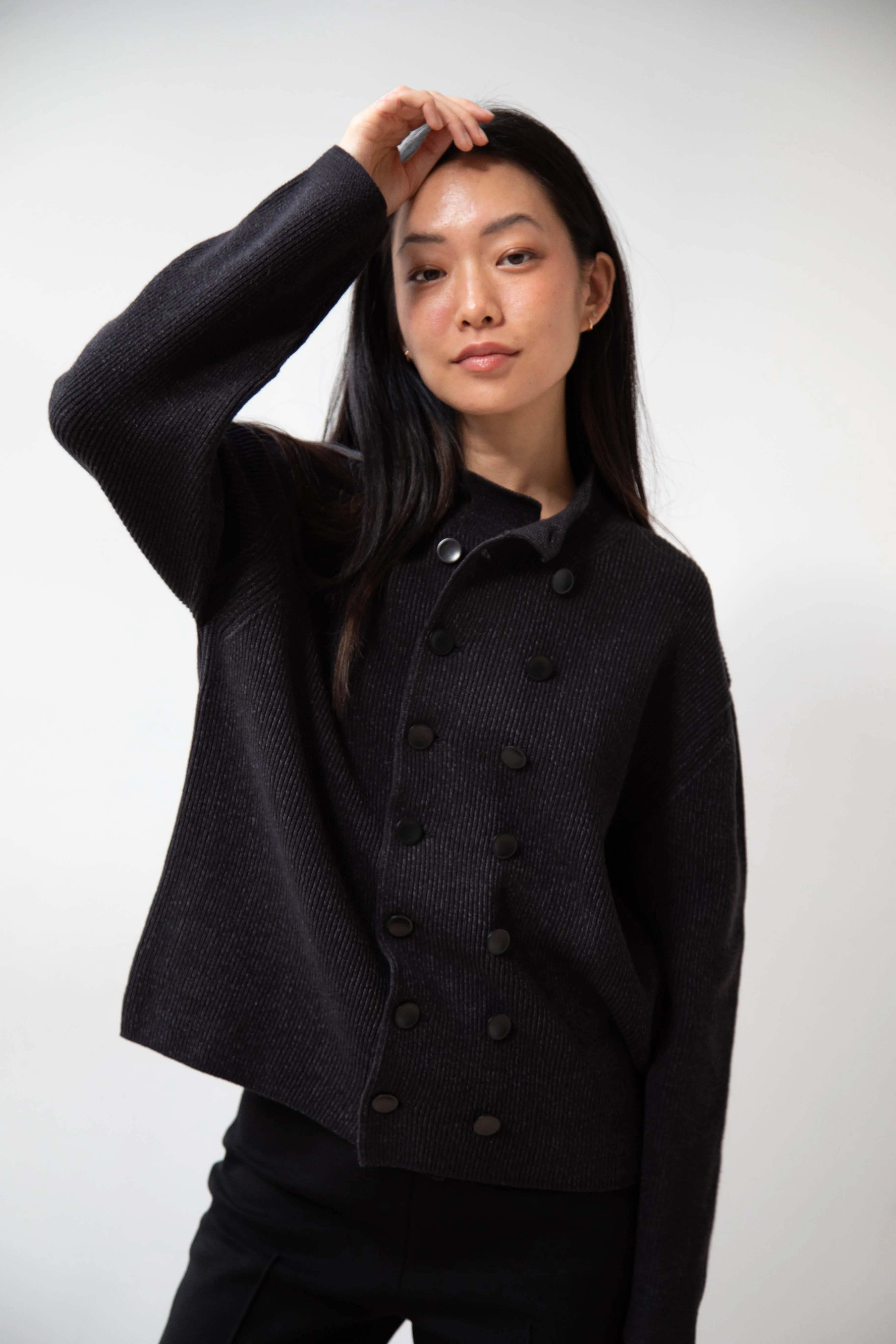 Aseedonclöud | Tea Garden Knit Jacket in Black