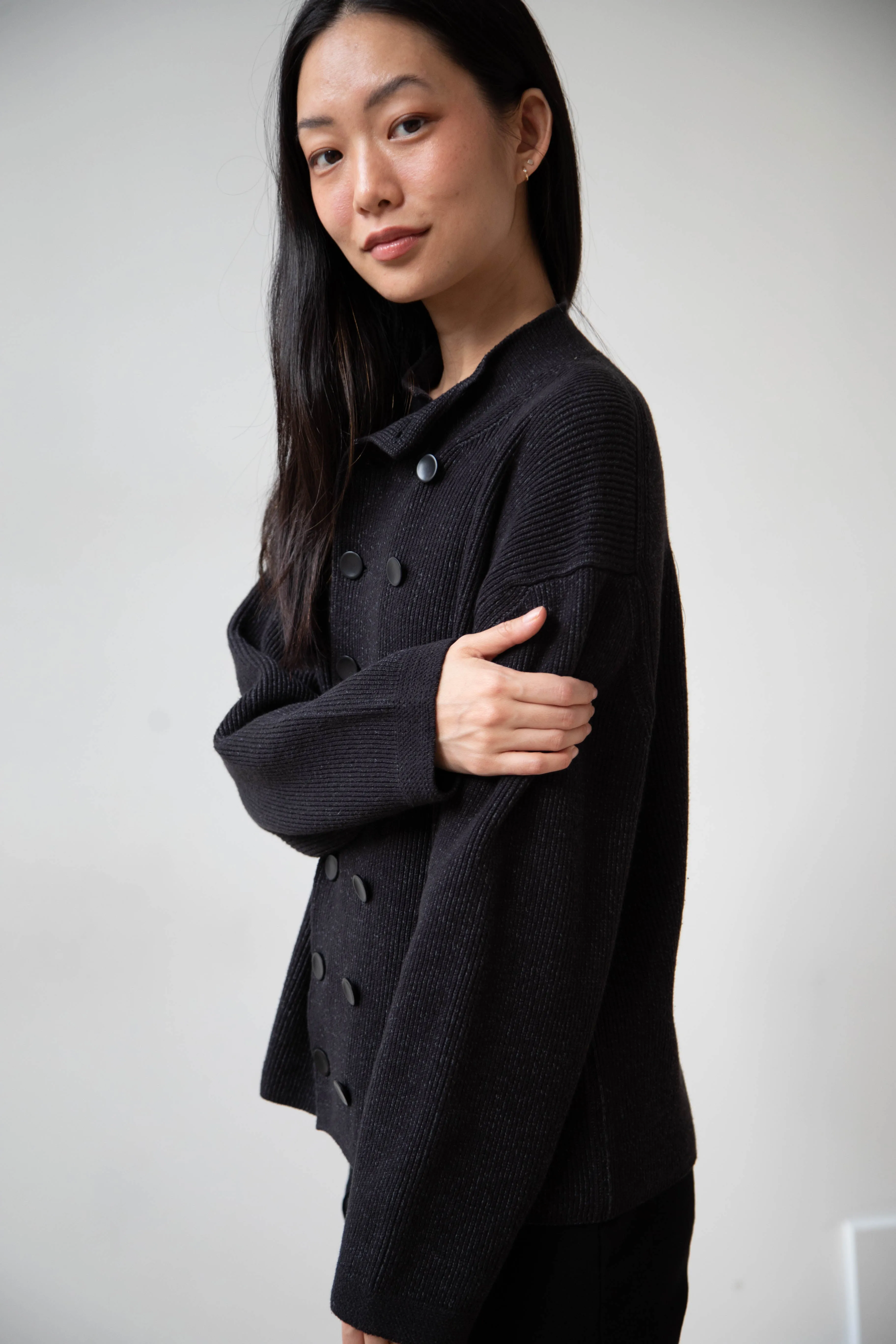 Aseedonclöud | Tea Garden Knit Jacket in Black