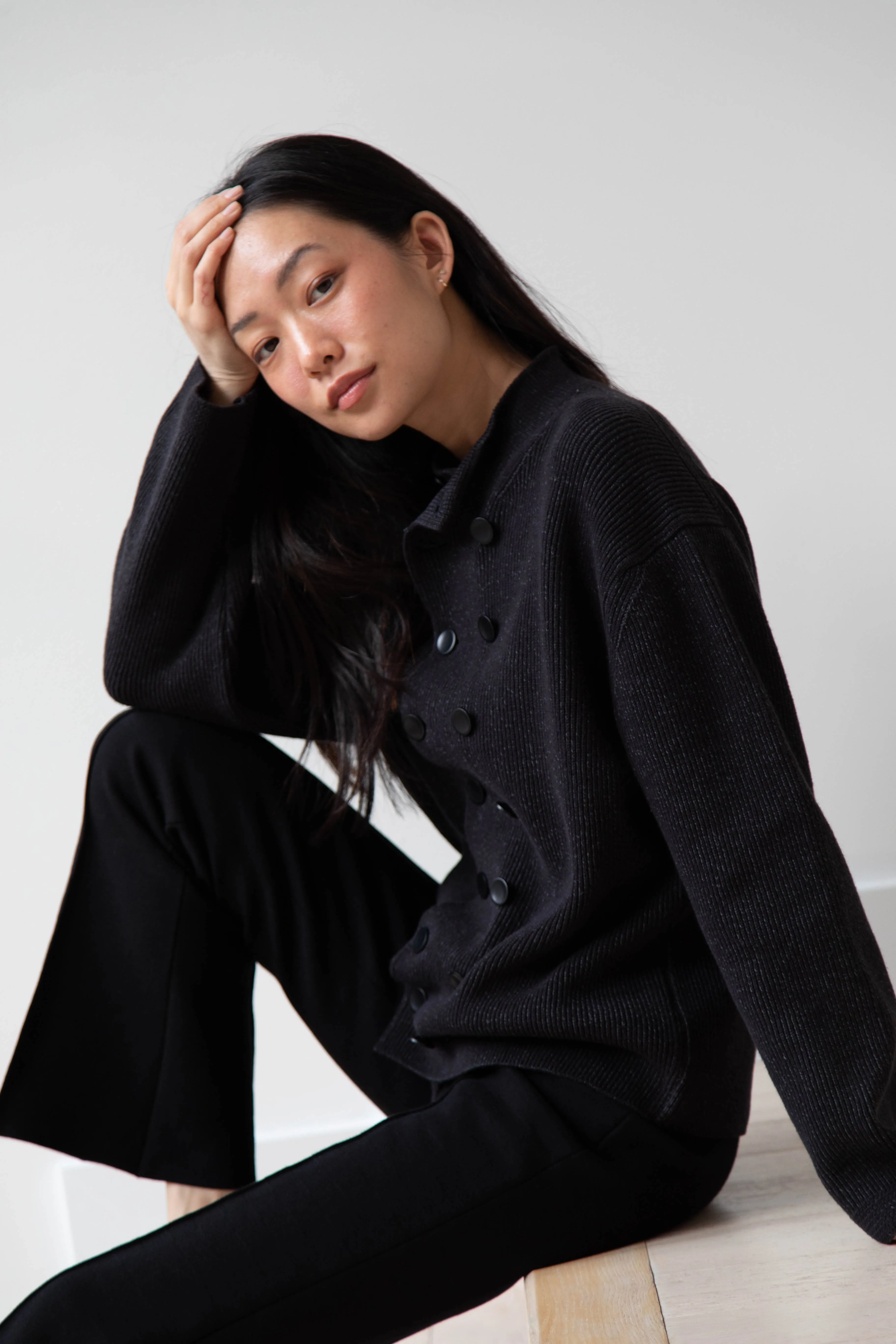 Aseedonclöud | Tea Garden Knit Jacket in Black