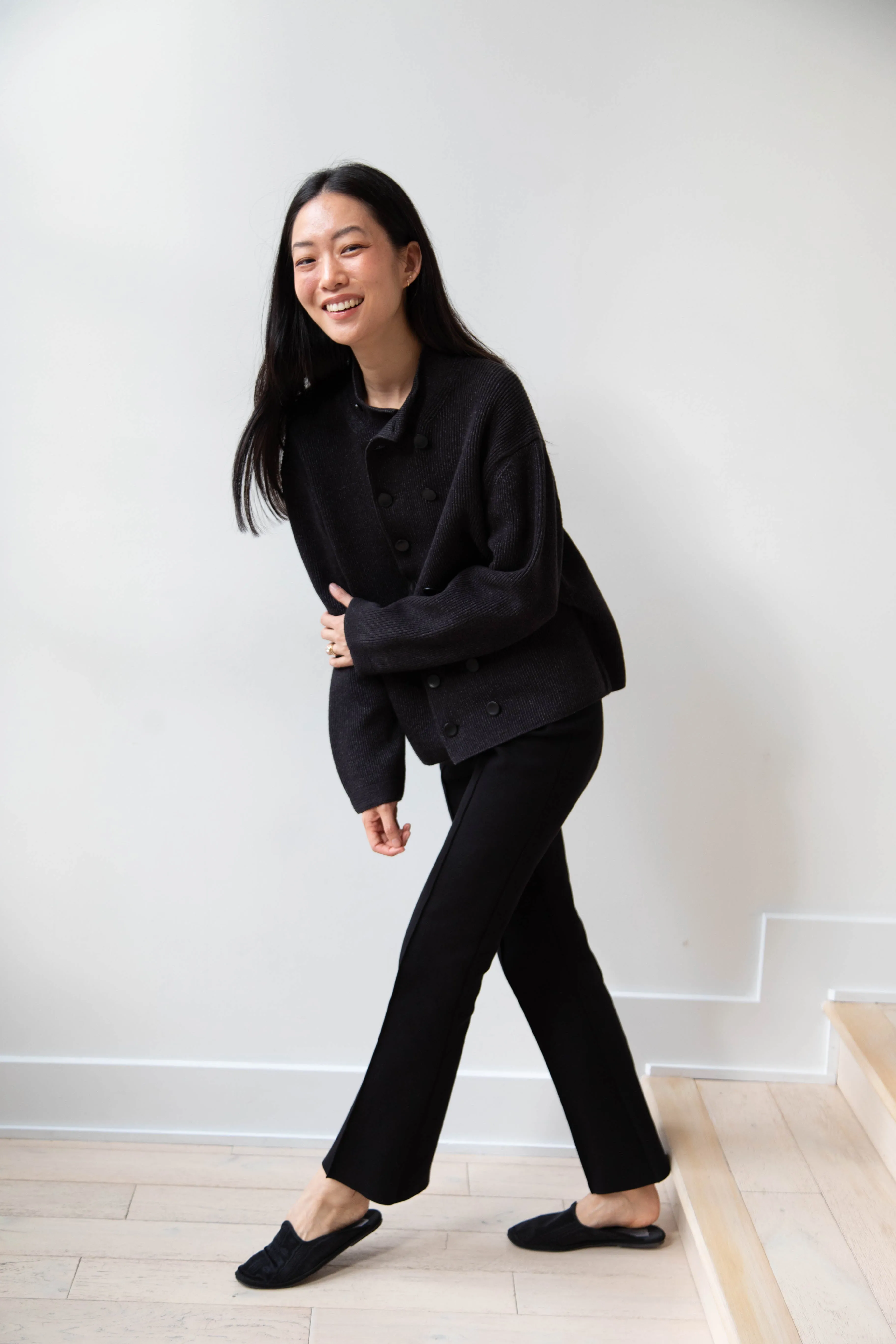Aseedonclöud | Tea Garden Knit Jacket in Black