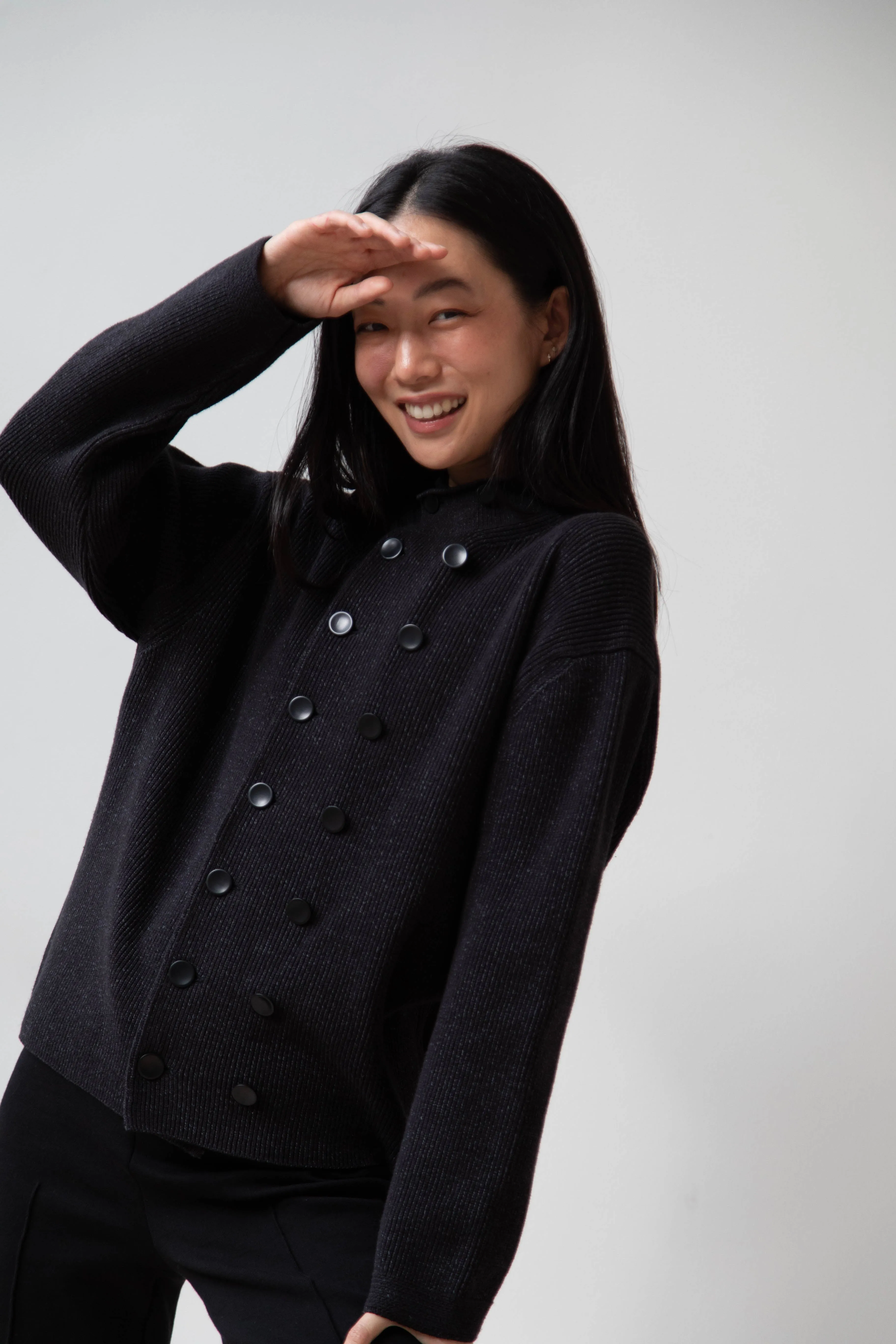 Aseedonclöud | Tea Garden Knit Jacket in Black