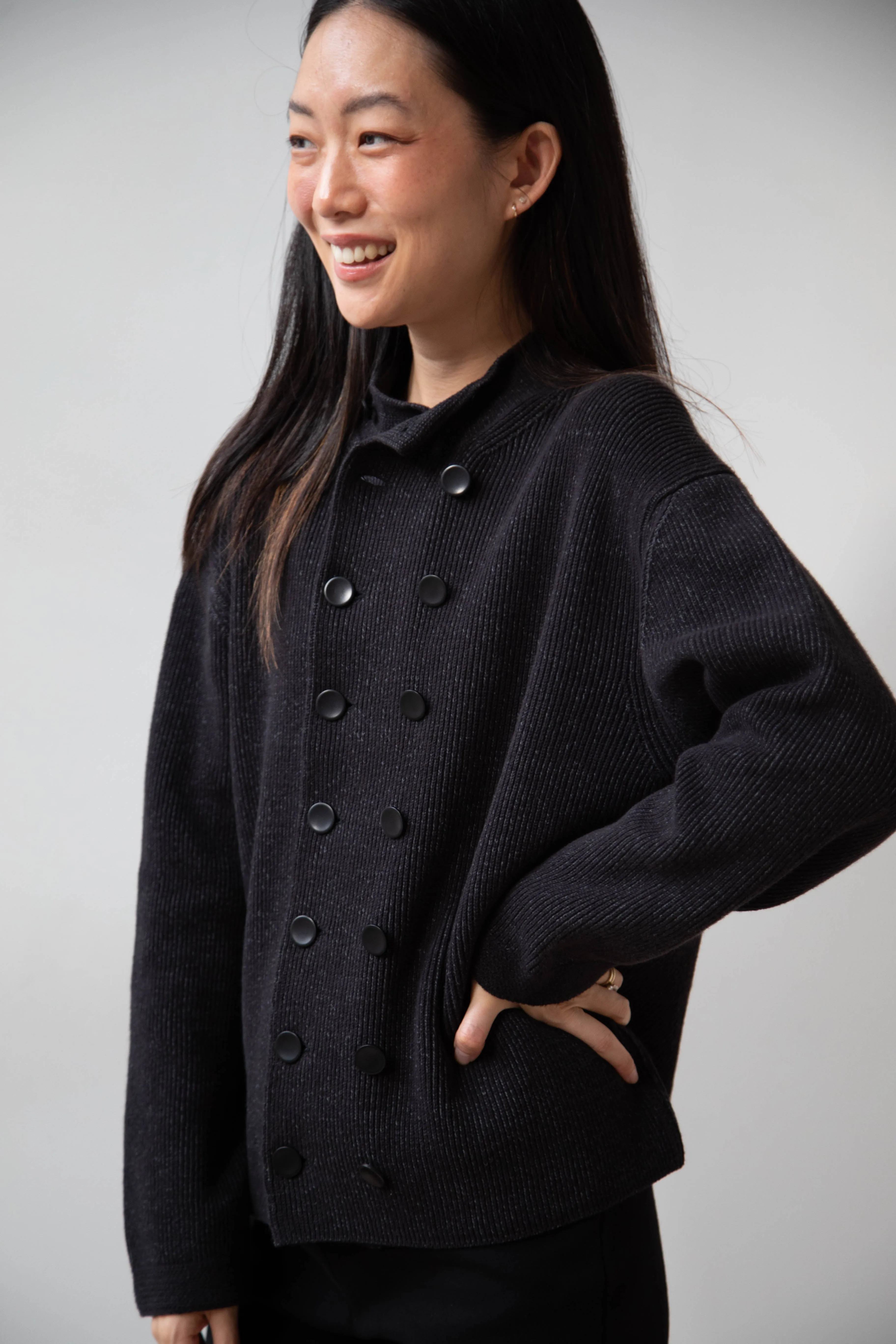 Aseedonclöud | Tea Garden Knit Jacket in Black