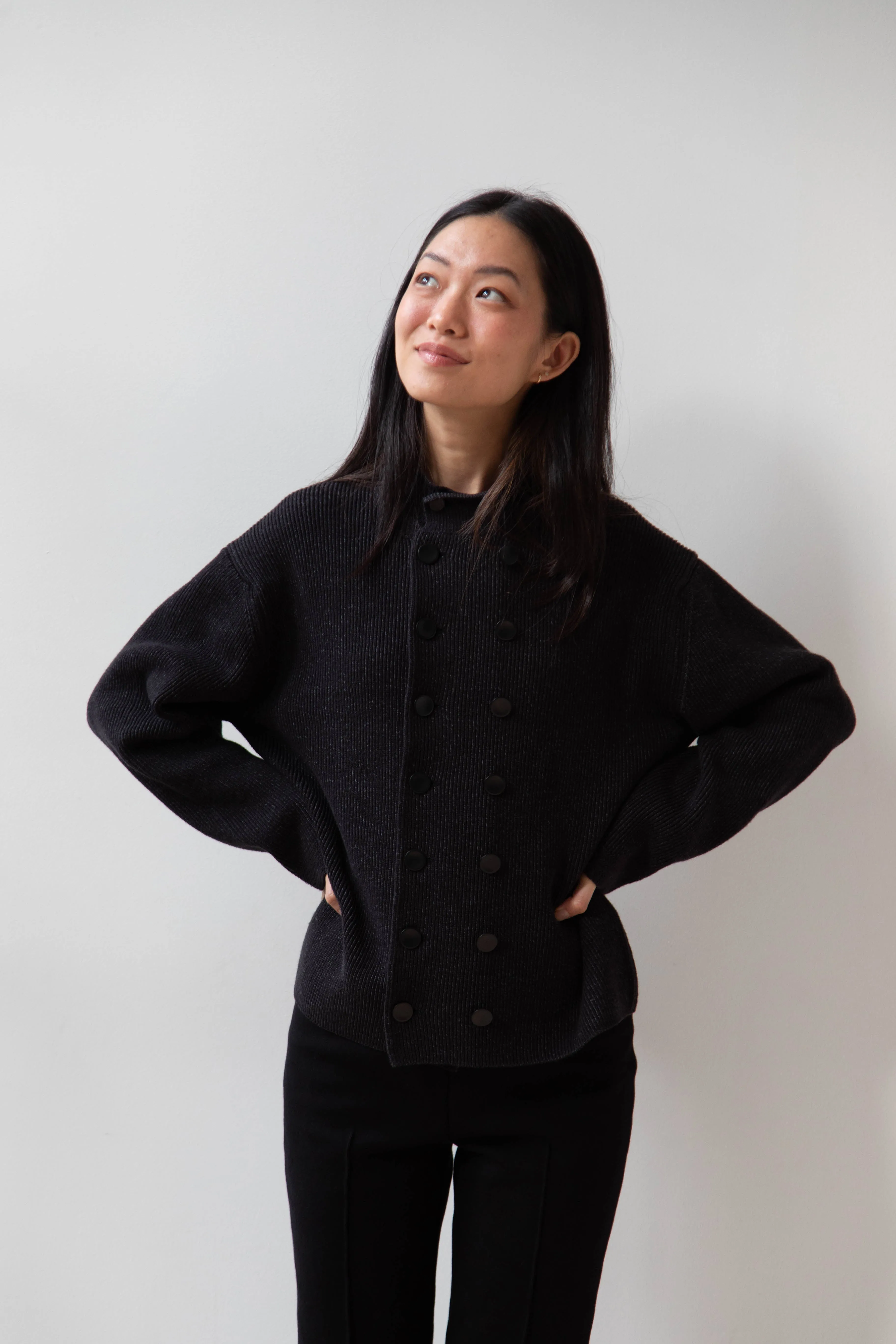 Aseedonclöud | Tea Garden Knit Jacket in Black