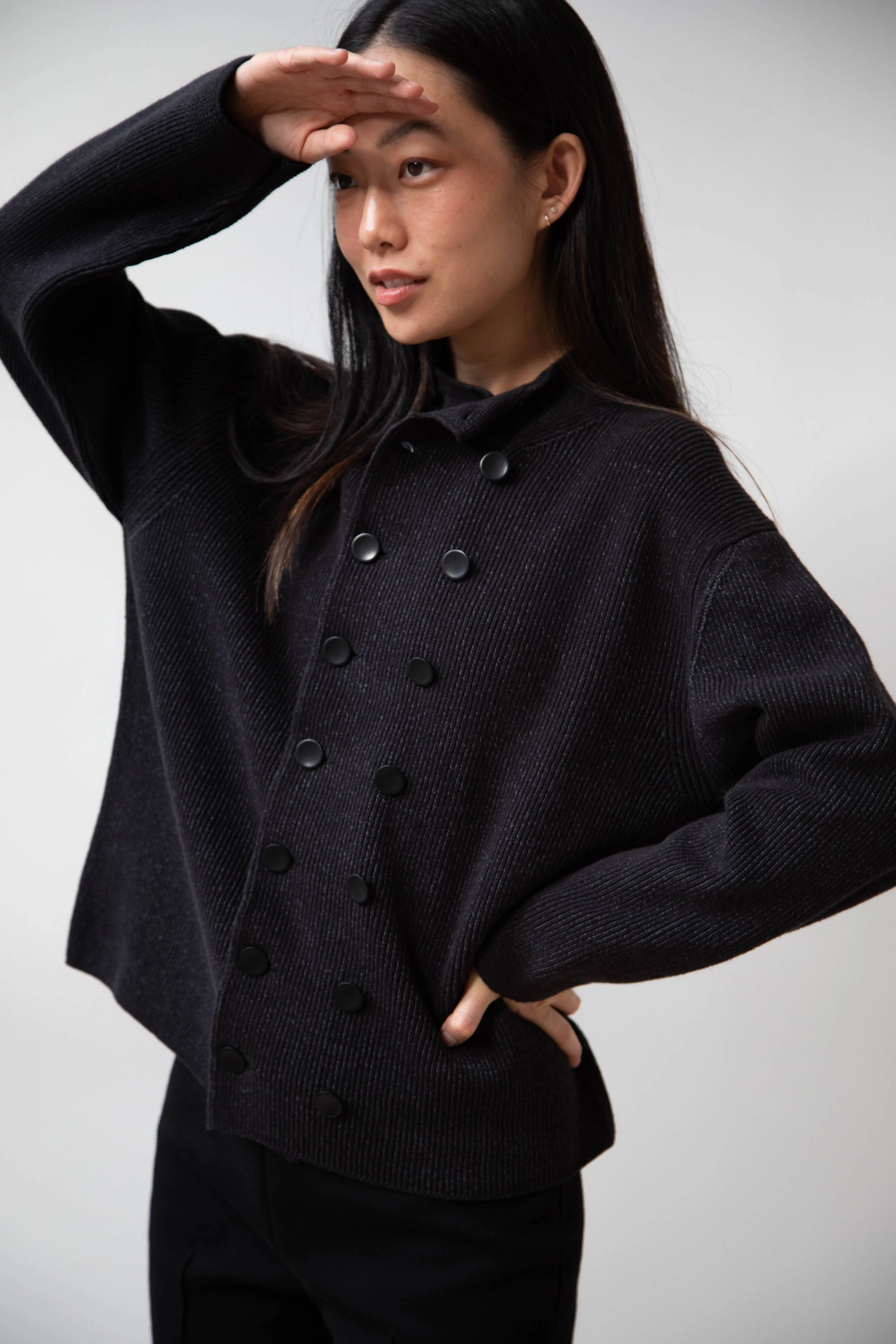 Aseedonclöud | Tea Garden Knit Jacket in Black