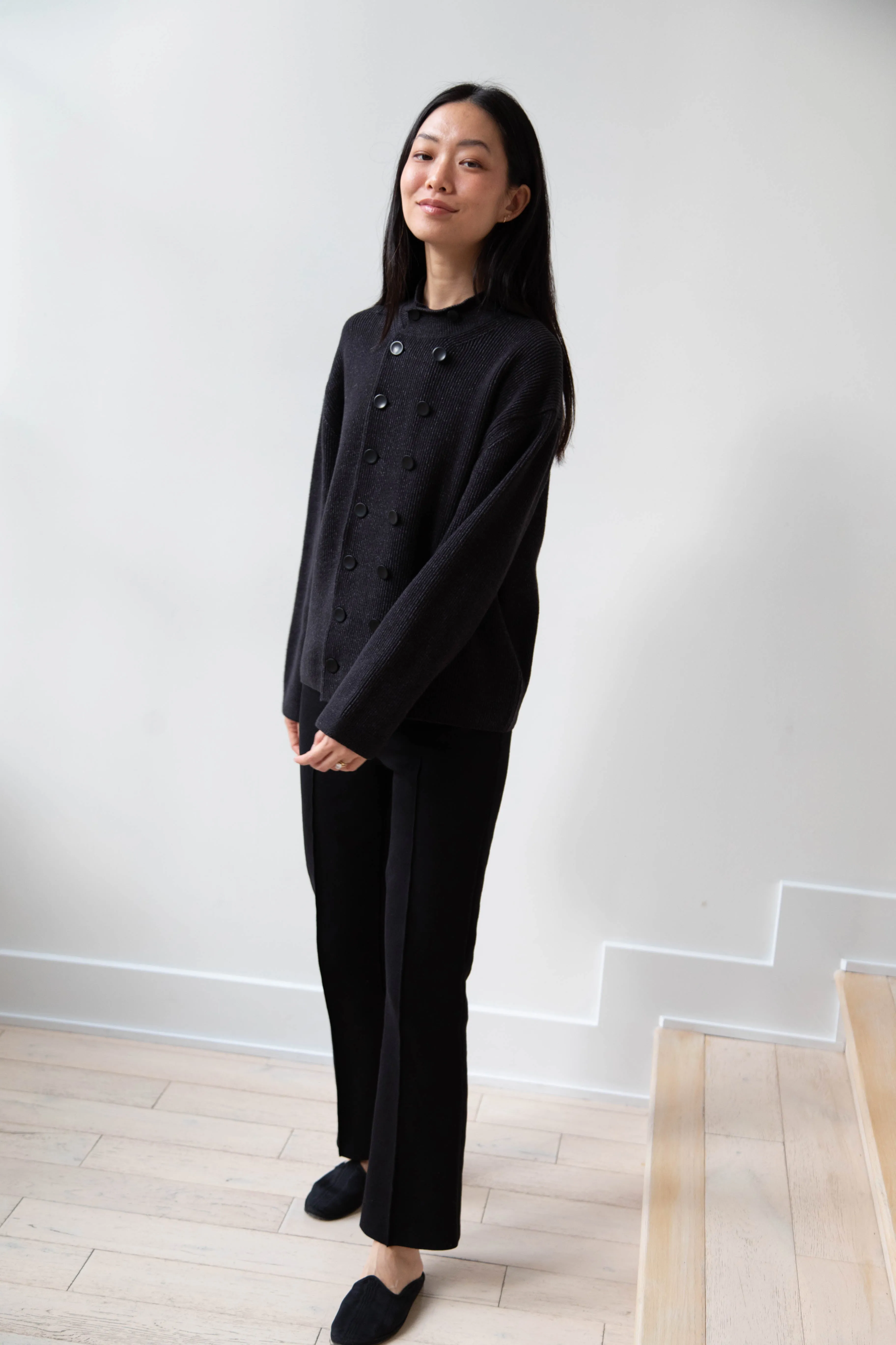 Aseedonclöud | Tea Garden Knit Jacket in Black