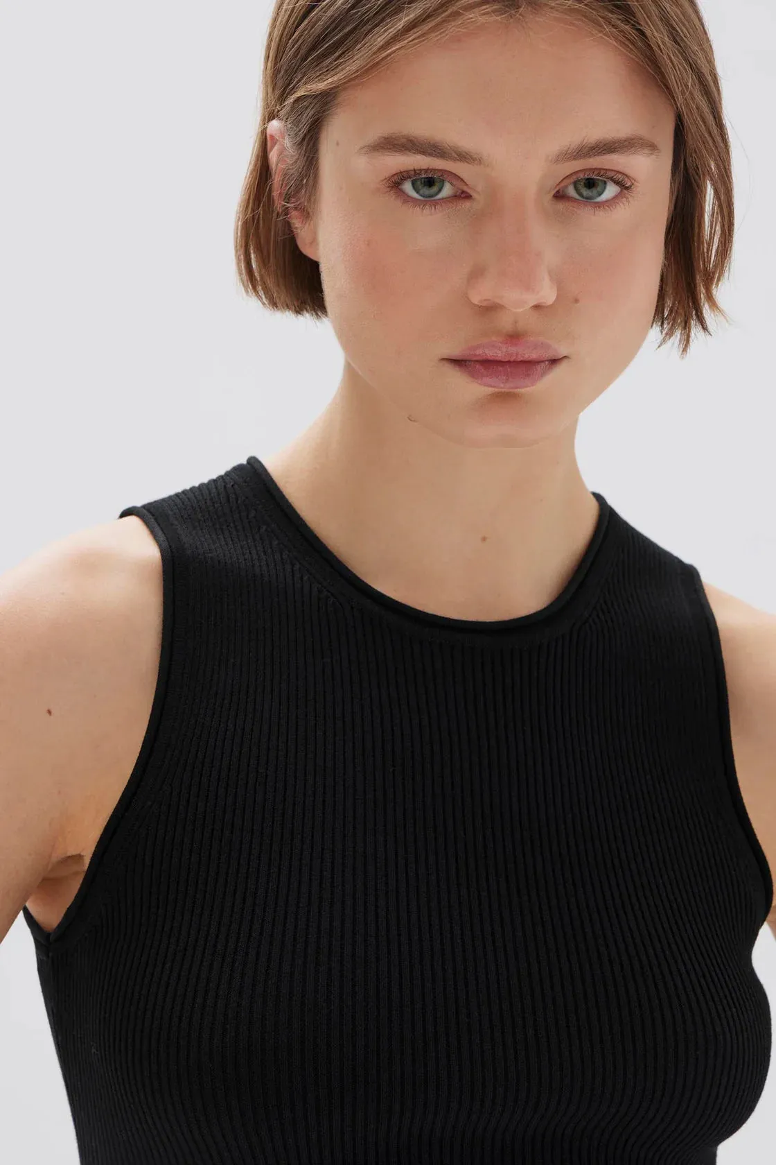 Assembly Label - Faye Knit Tank (Black)
