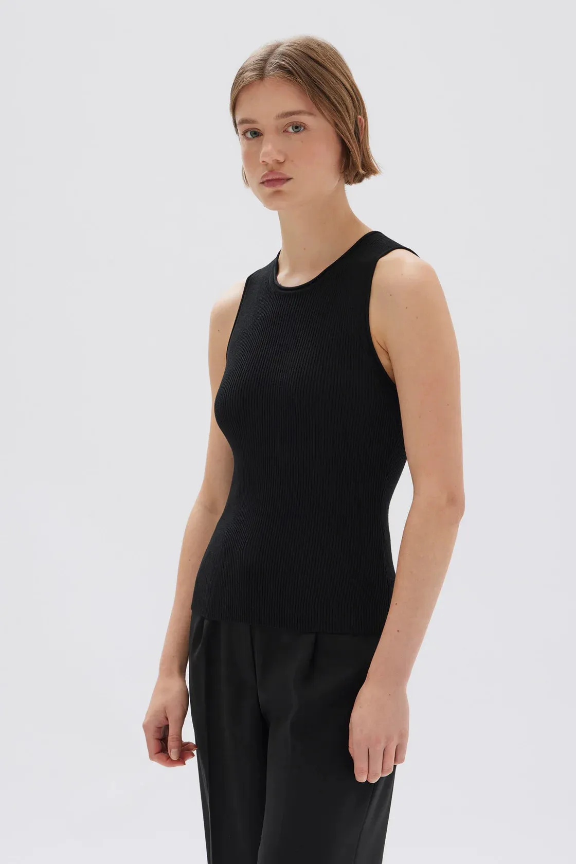 Assembly Label - Faye Knit Tank (Black)