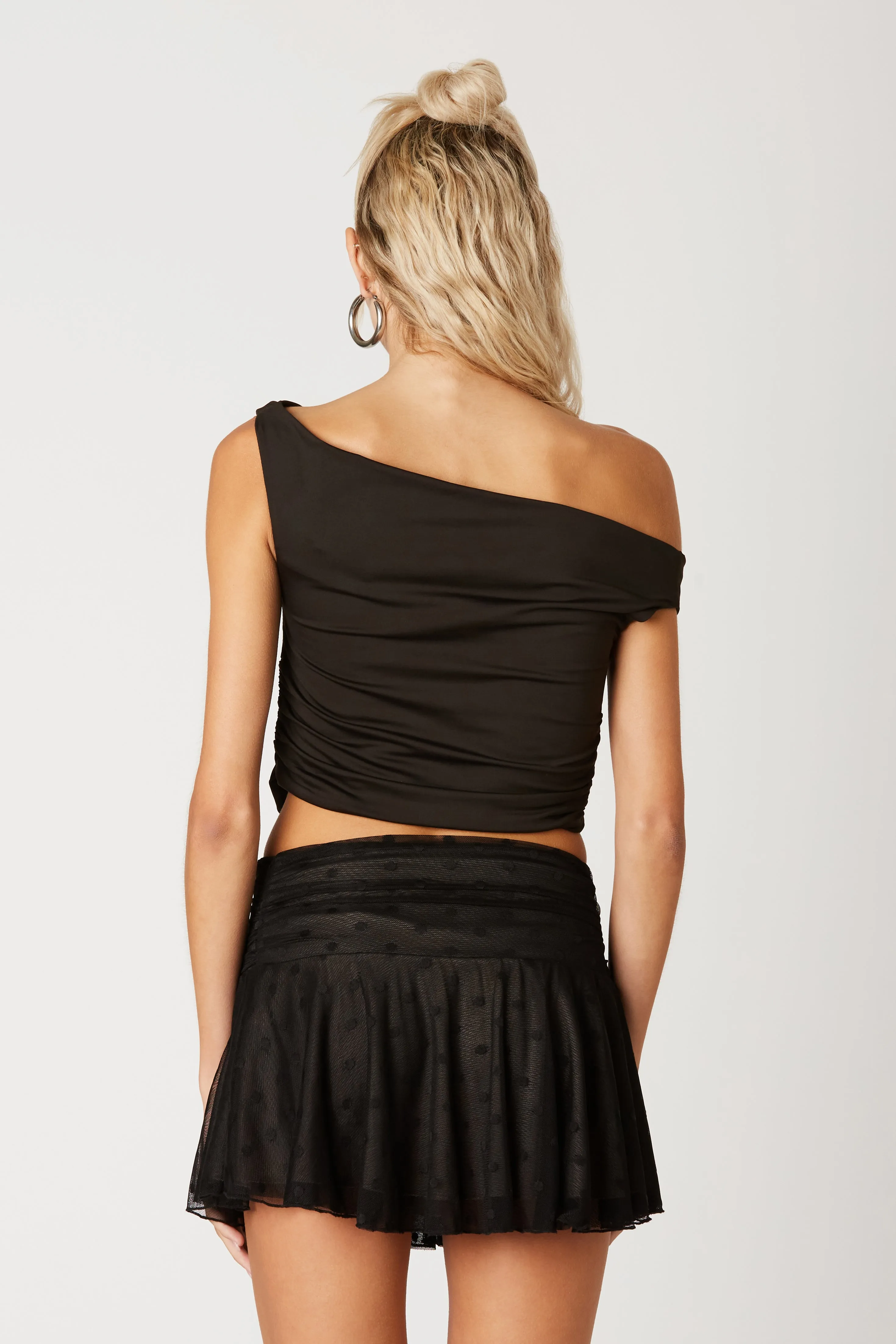 Asymmetrical Cropped Knit Top