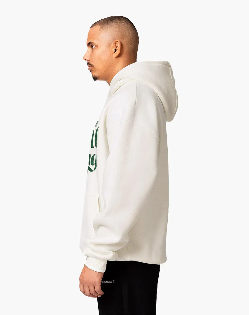 AUTHENTIC HOODIE (CREAM WHITE [PRINT GREEN])