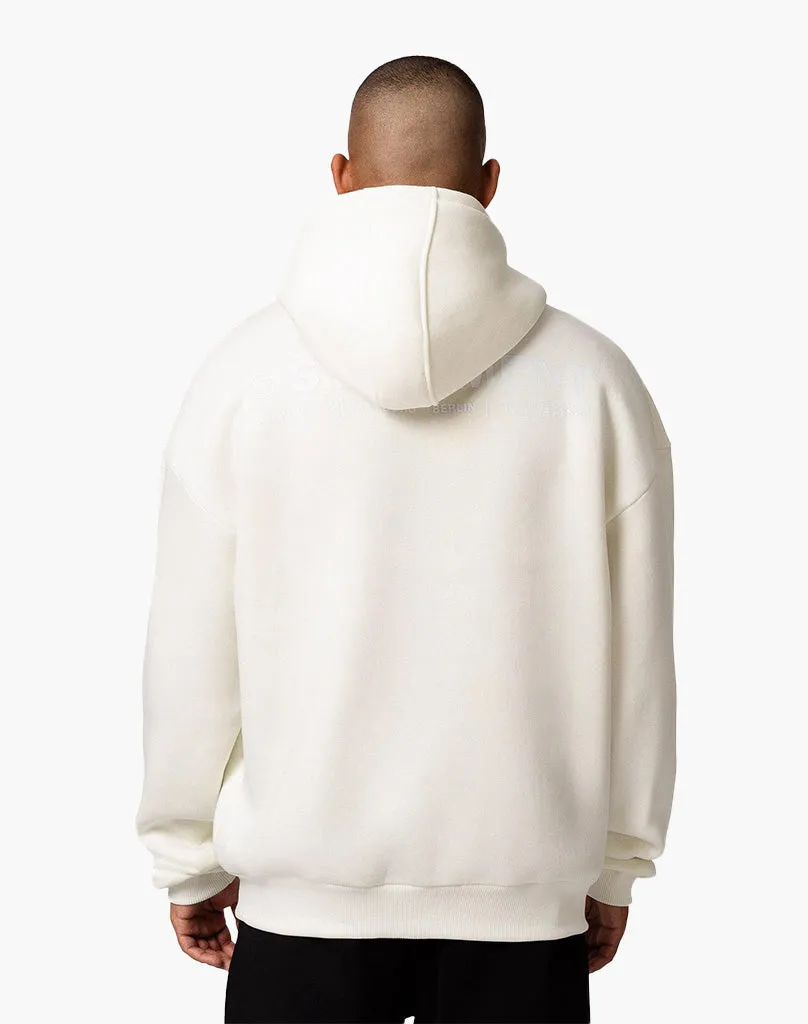 AUTHENTIC HOODIE (CREAM WHITE [PRINT GREEN])