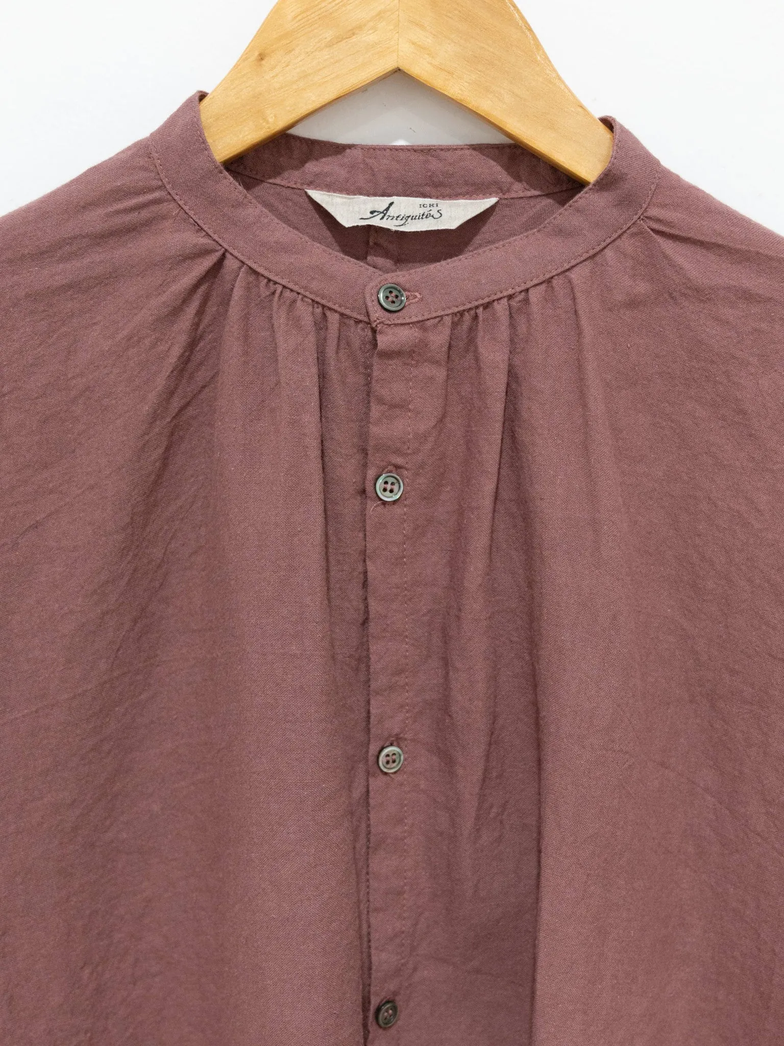 Azumadaki Ramie Linen Shirt - Pink Mocha