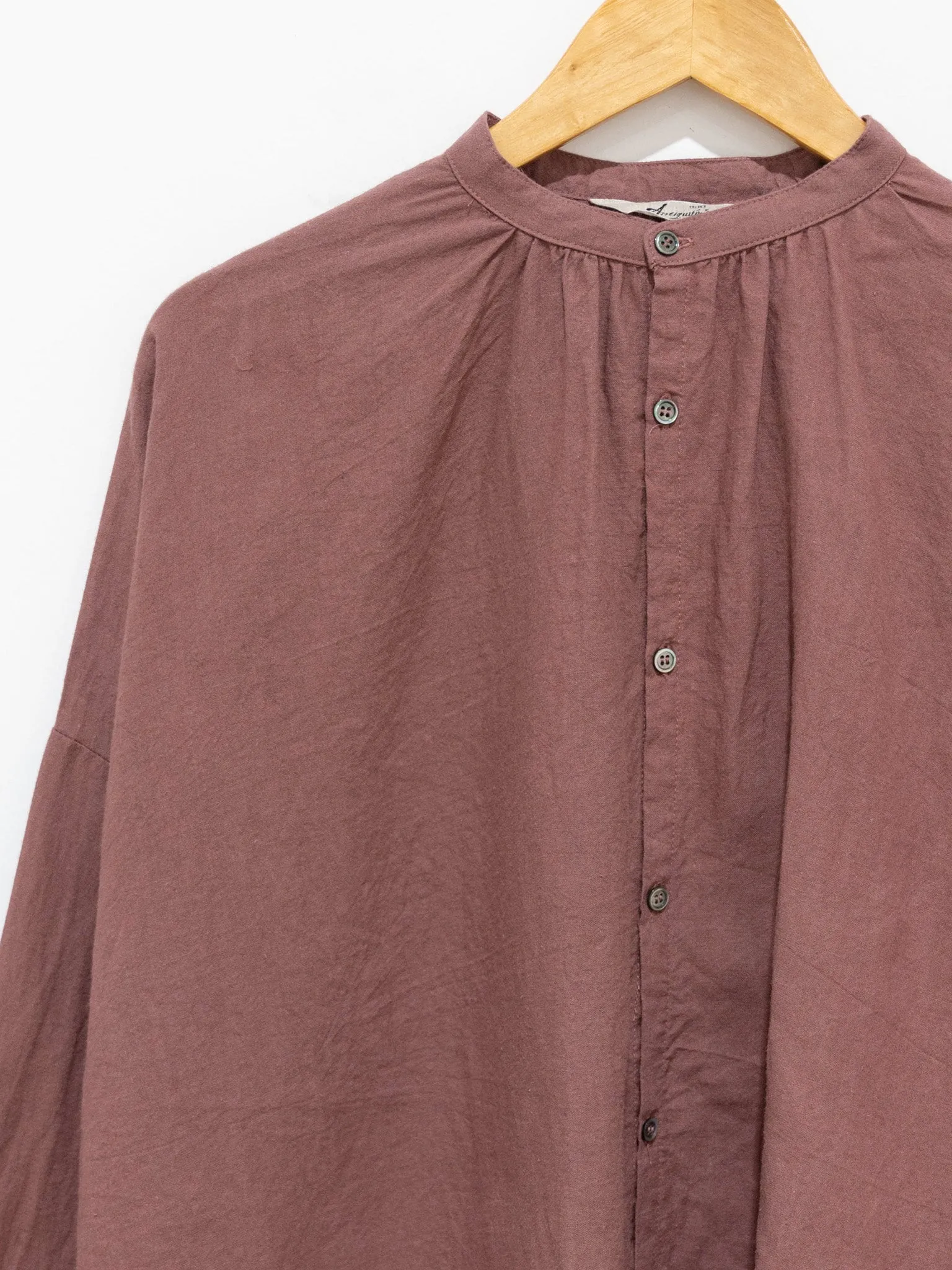 Azumadaki Ramie Linen Shirt - Pink Mocha