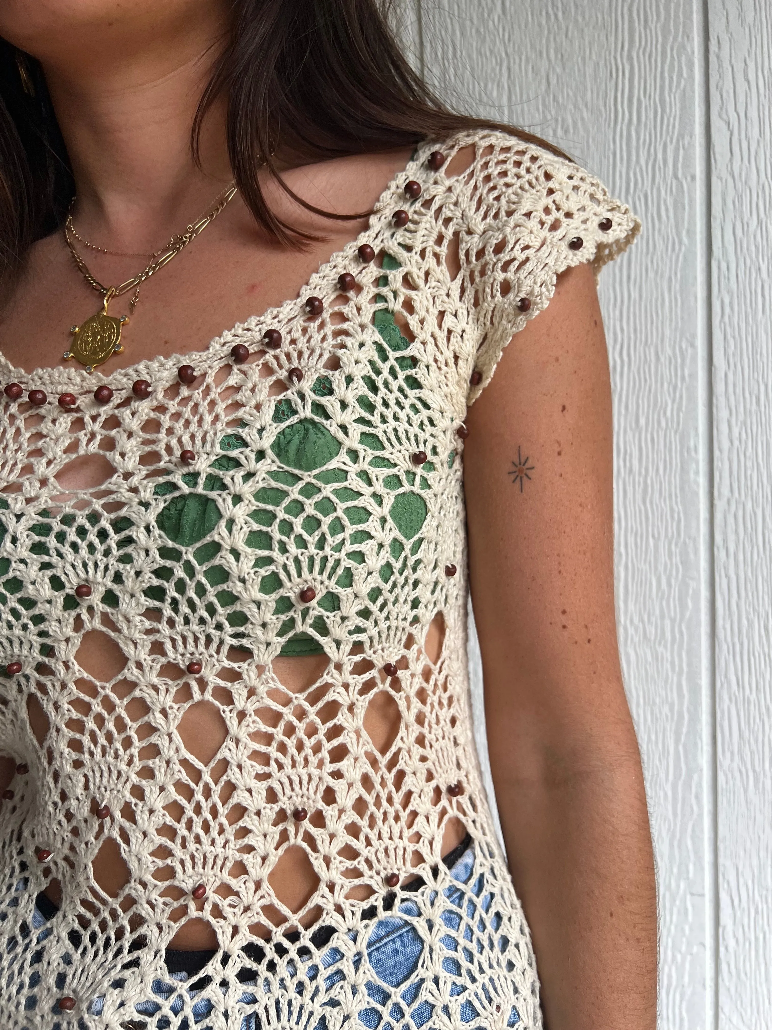Beaded Crochet Top