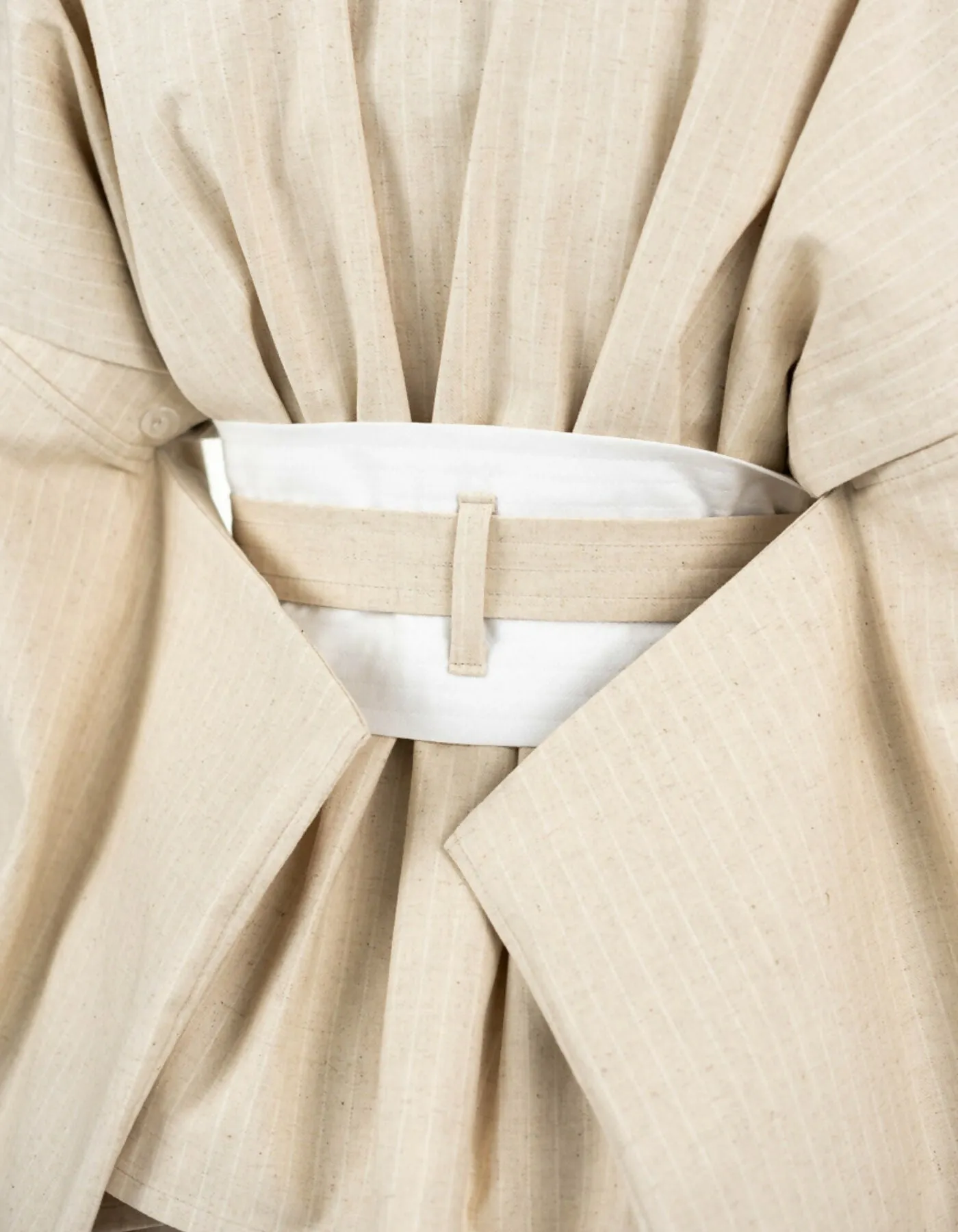 Beige linen kimono