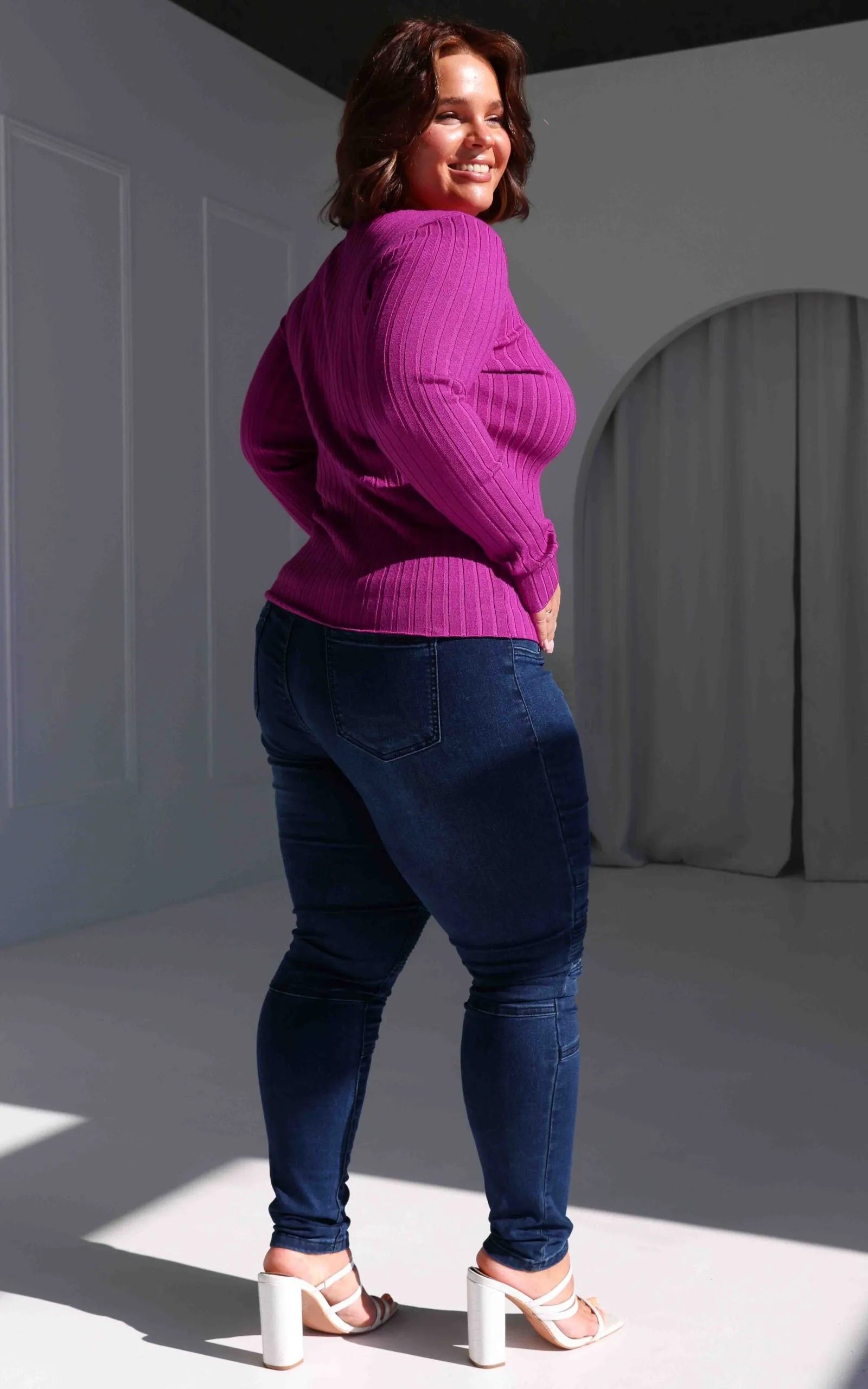 Benedict Knit Top - Plum
