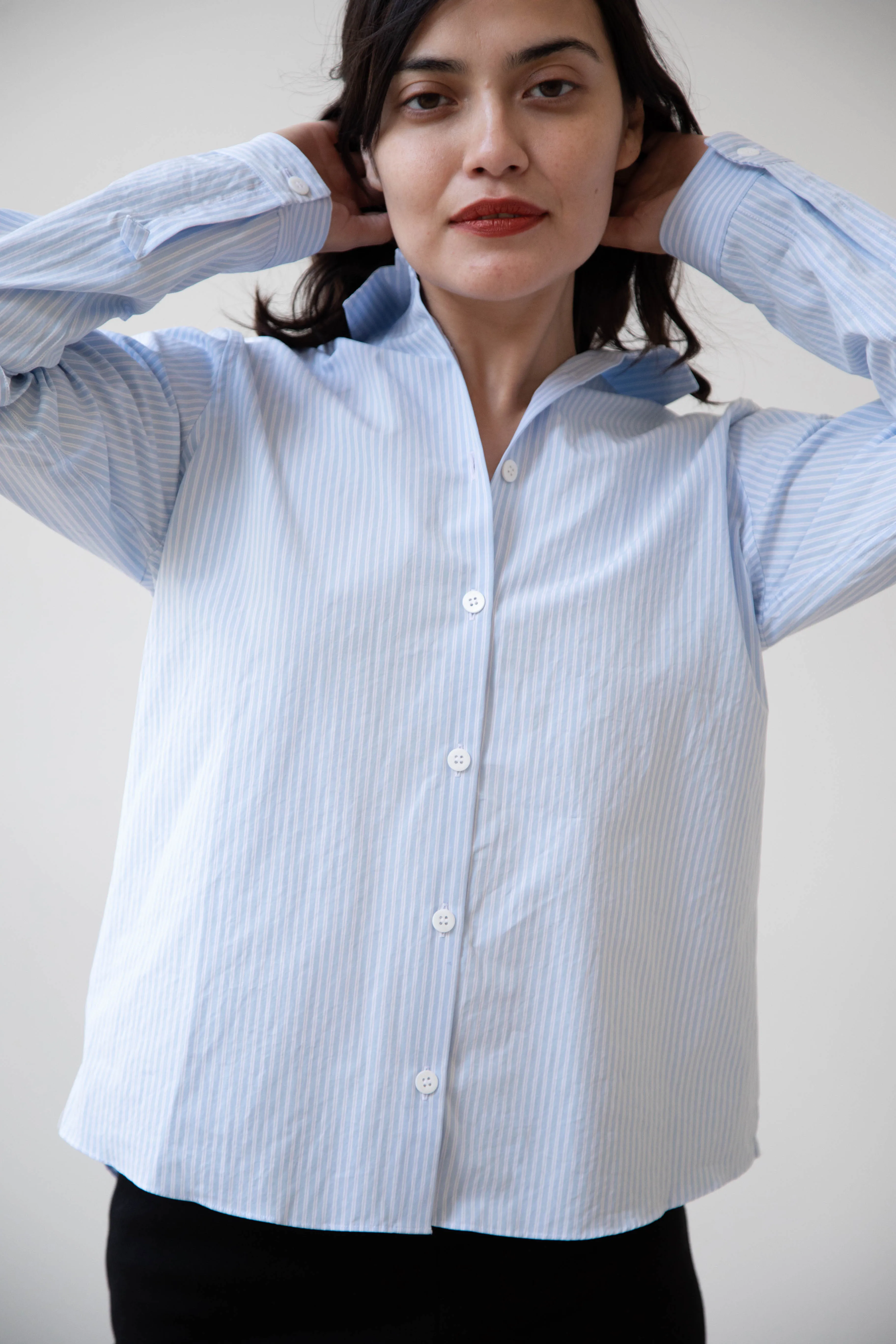 Bergfabel | Tyrol Shirt in Light Blue Stripe