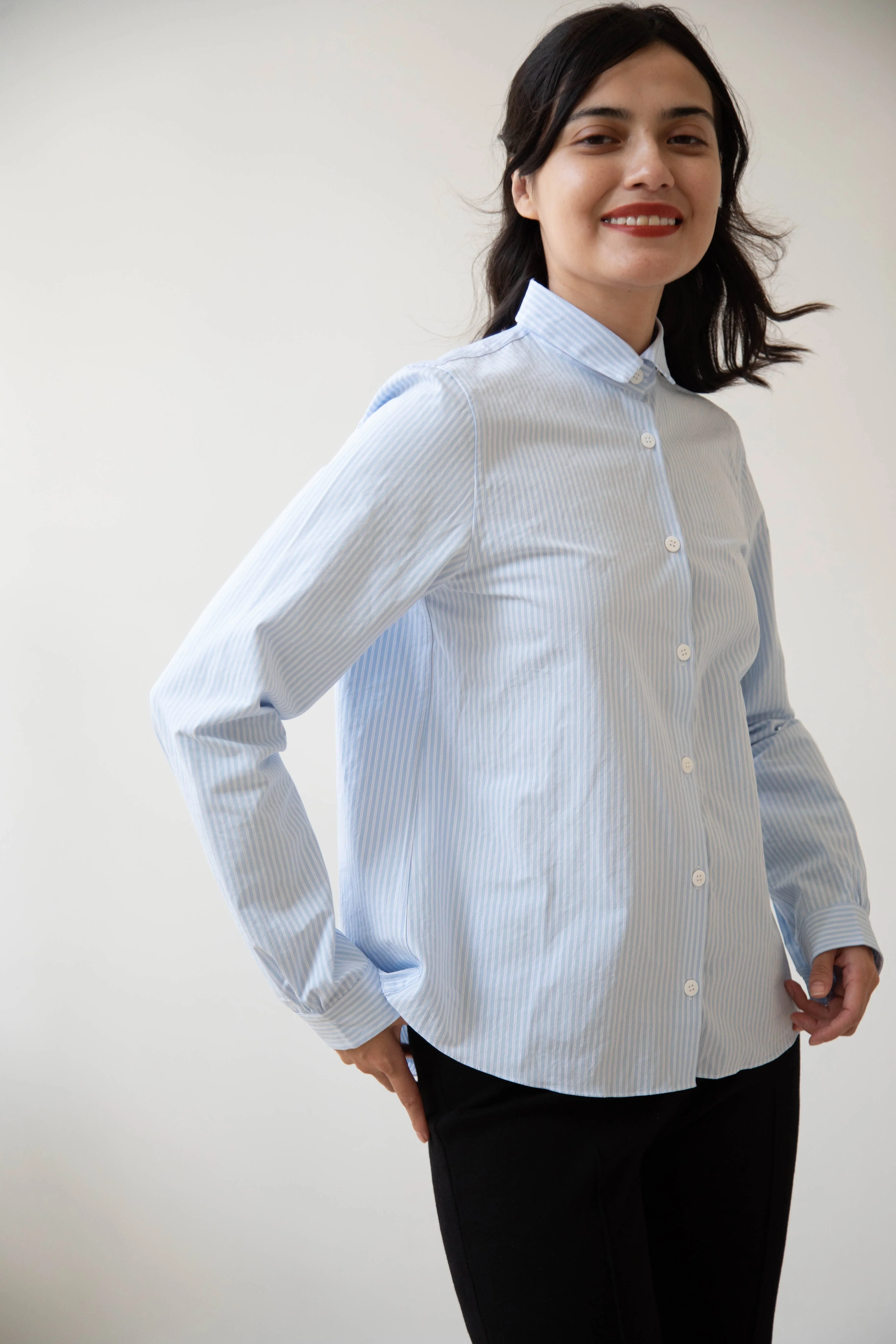 Bergfabel | Tyrol Shirt in Light Blue Stripe