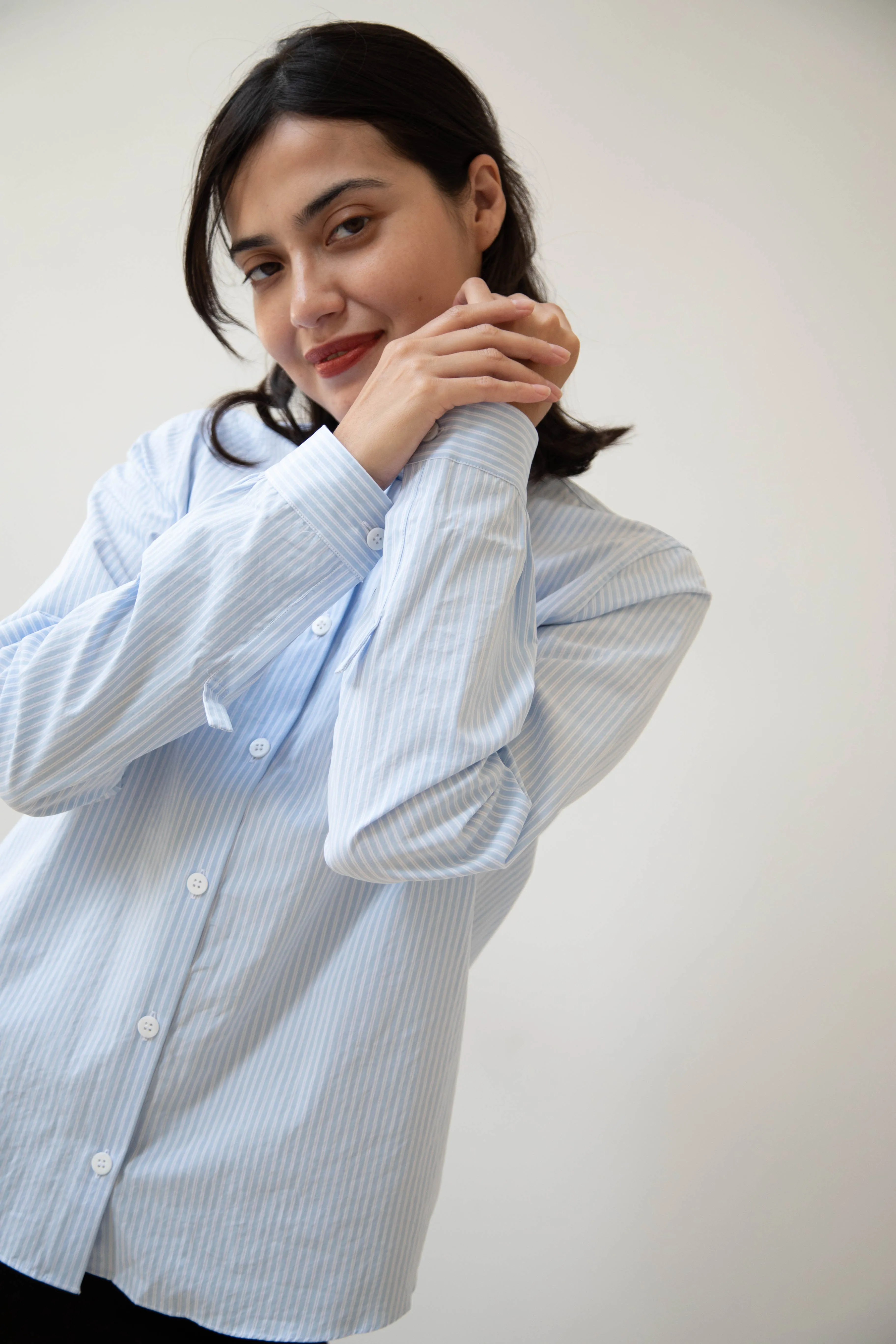 Bergfabel | Tyrol Shirt in Light Blue Stripe